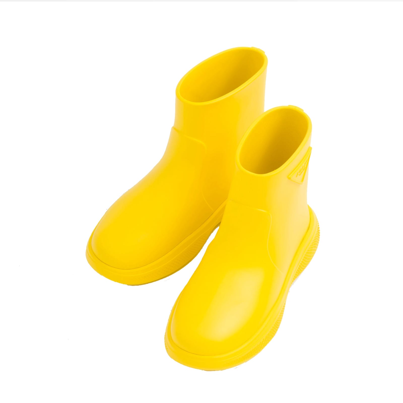 Prada Logo Rubber Boots Women In Yellow