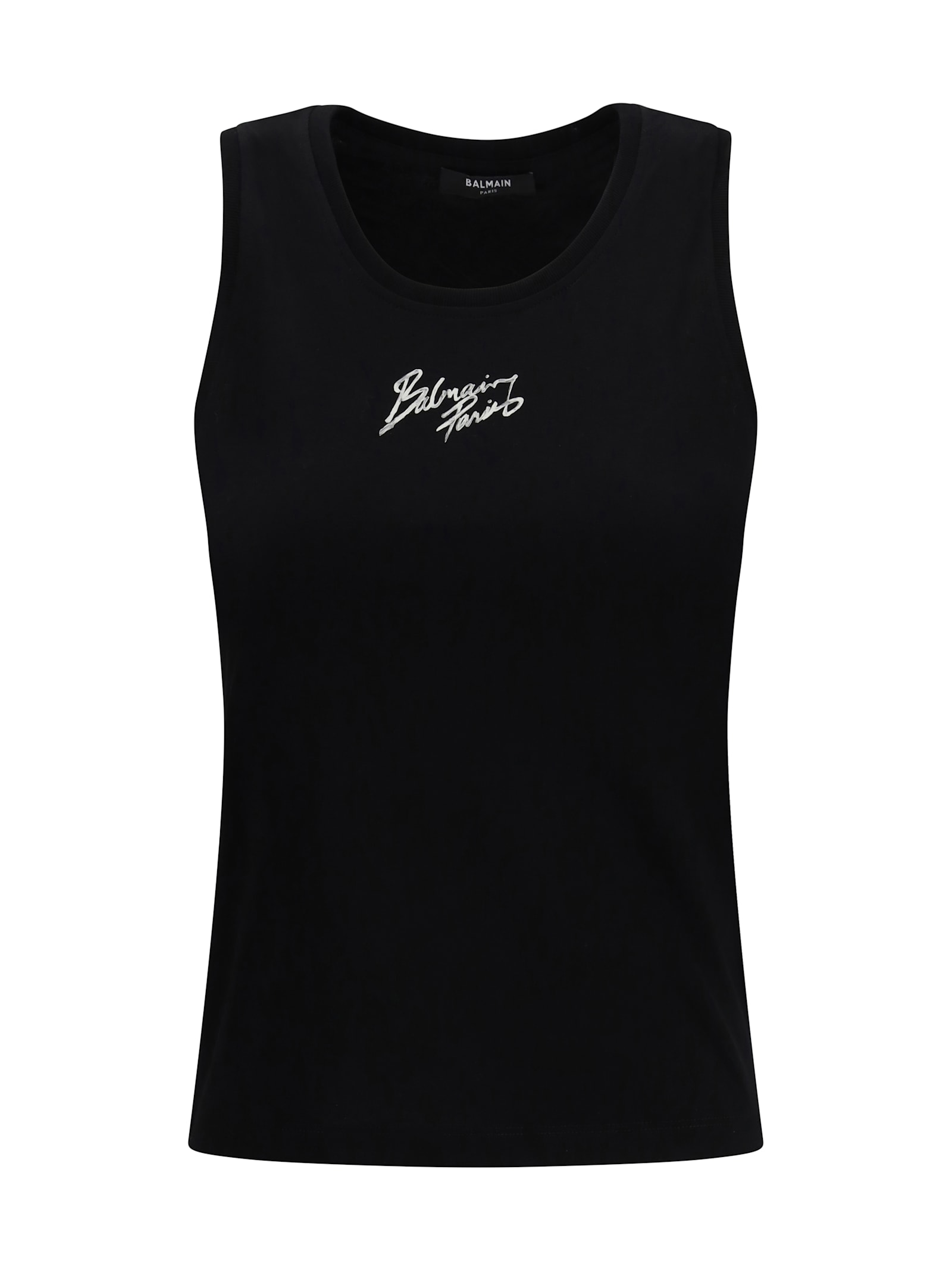 Balmain Paris Brush Print Tank Top