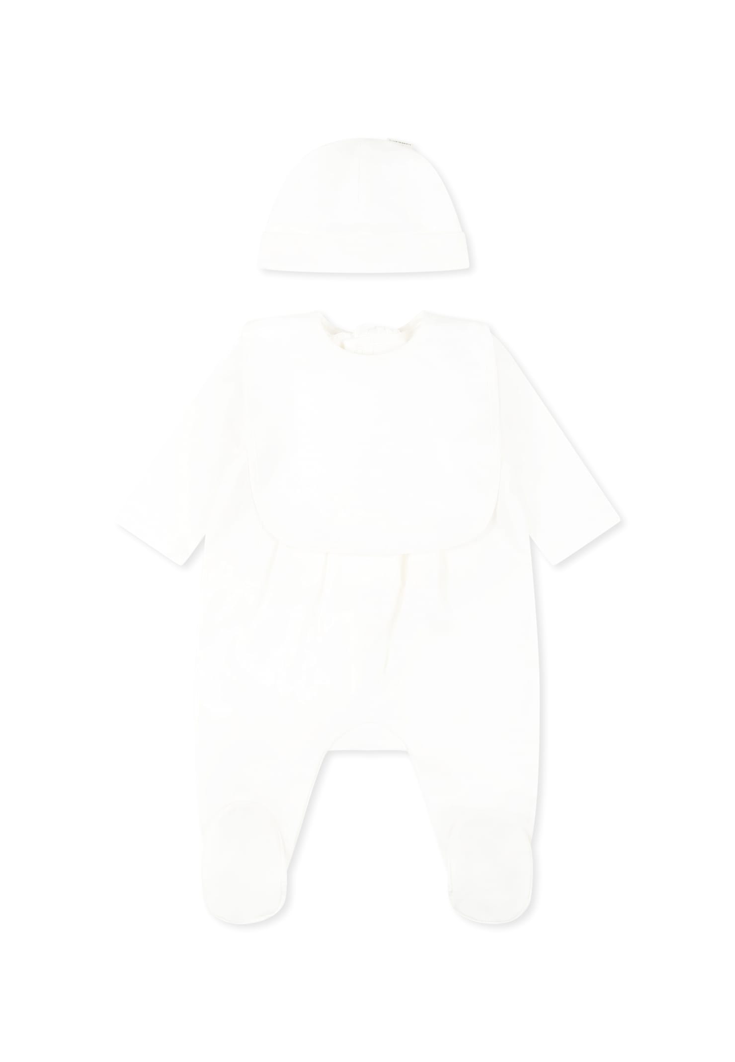 Shop Chloé White Set For Baby Girl With Logo