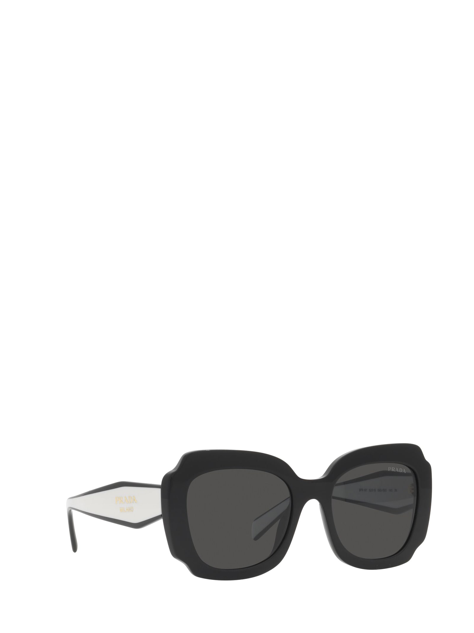 Shop Prada Pr 16ys Black Sunglasses