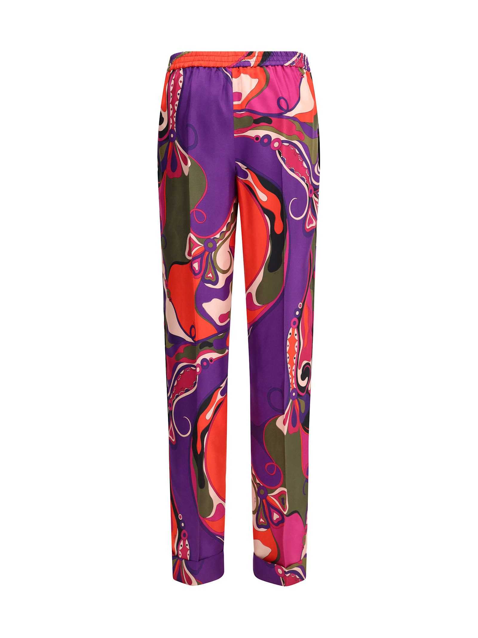 Pucci Mid-rise Straight Pants In Multi