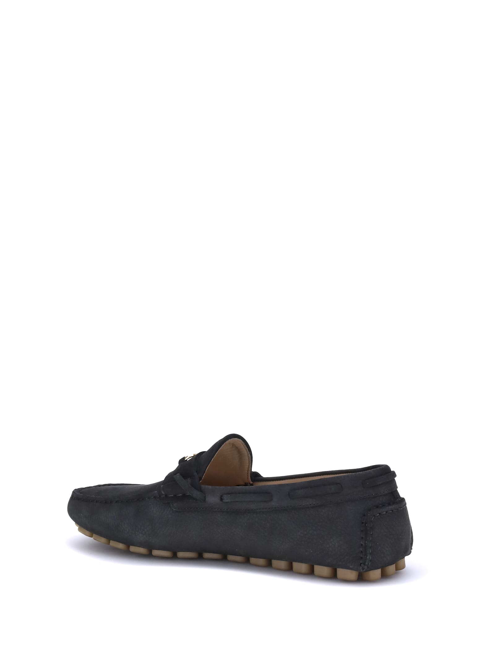 Valentino Garavani Fastaway Leather Loafers In Black