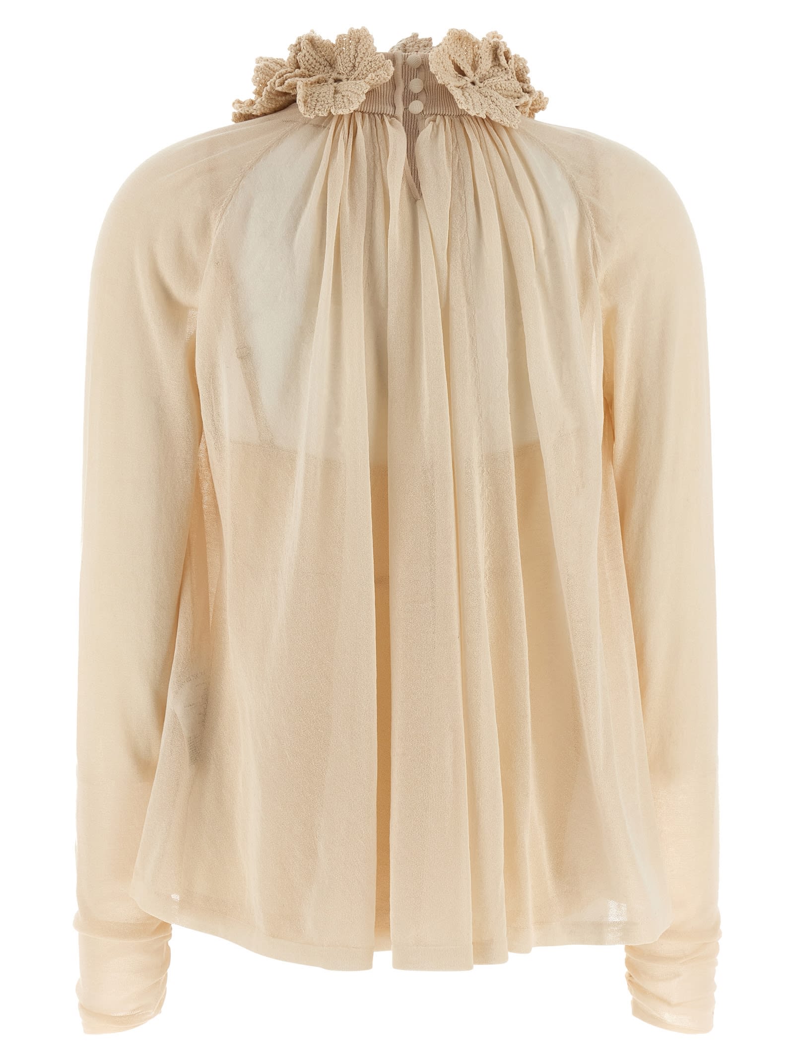 Zimmermann Hypnotic Crochet Trim Tops White In Neutral