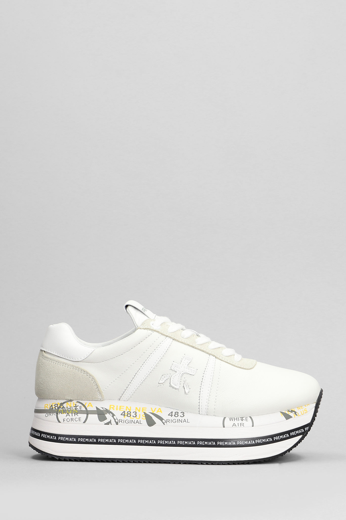 Premiata Beth Sneakers In White Leather