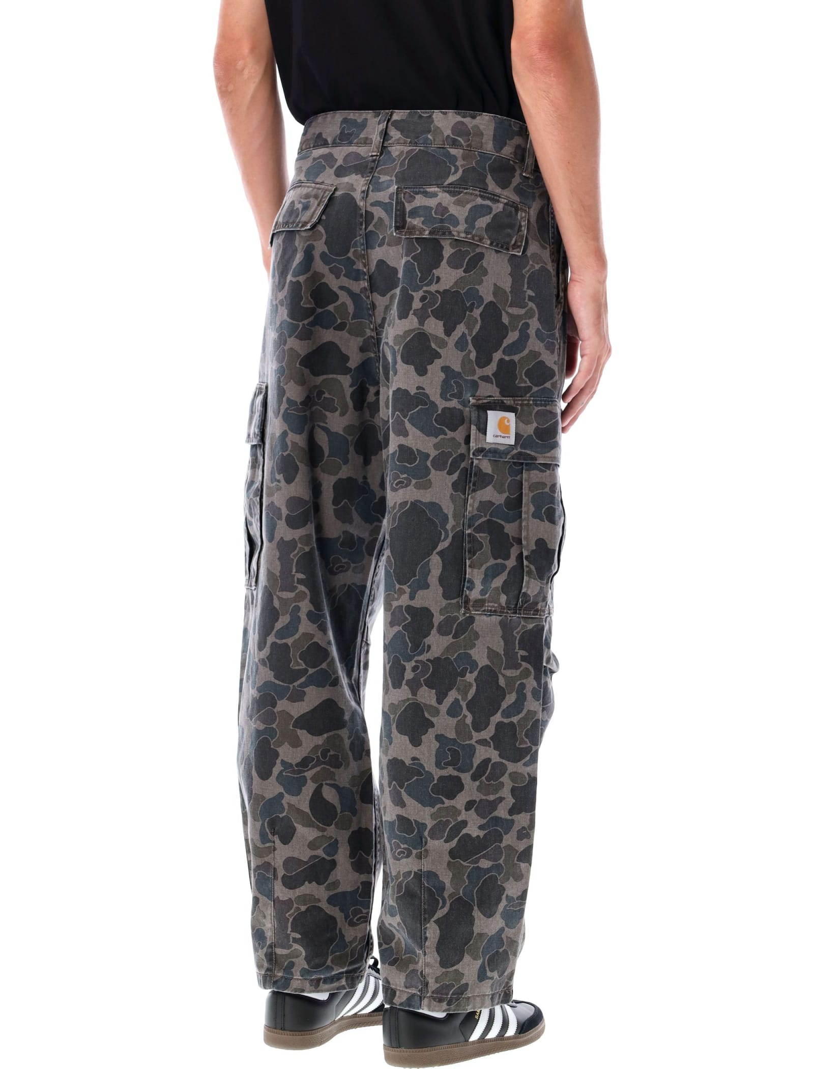 Shop Carhartt Cole Cargo Pants In Camo Duck Grey