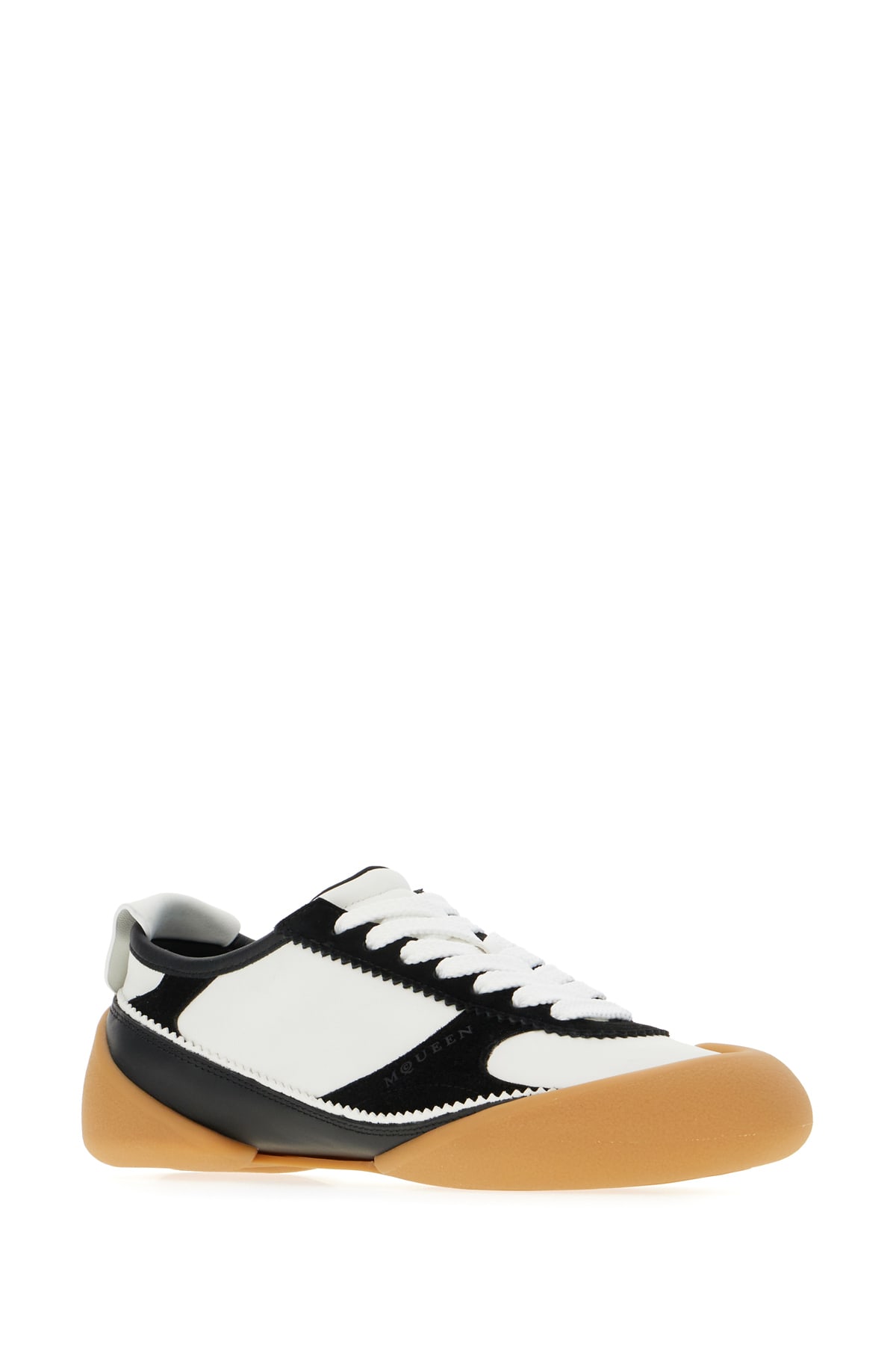 Alexander Mcqueen Two-tone Leather And Suede Sneakers In Multi