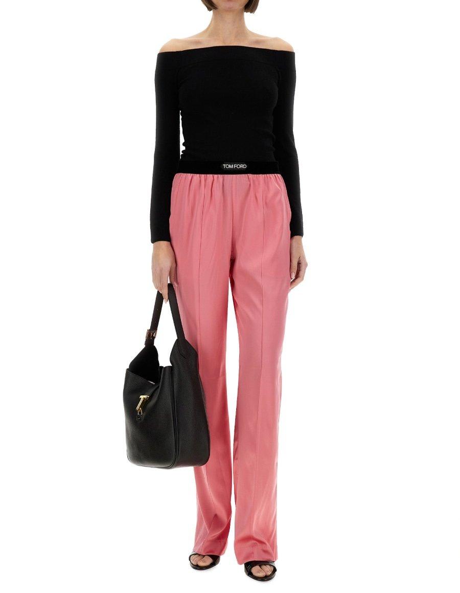 Shop Tom Ford Off-shoulder Long-sleeved Knitted Top In Black