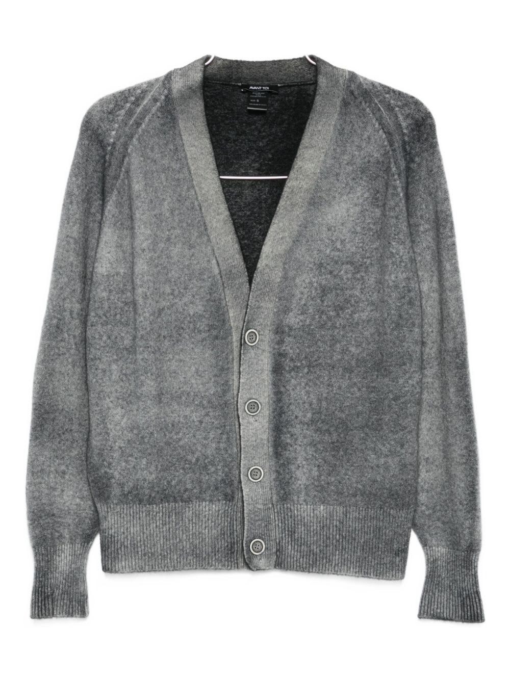 Avant Toi Wool And Cashmere V-necked Cardigan In Gray