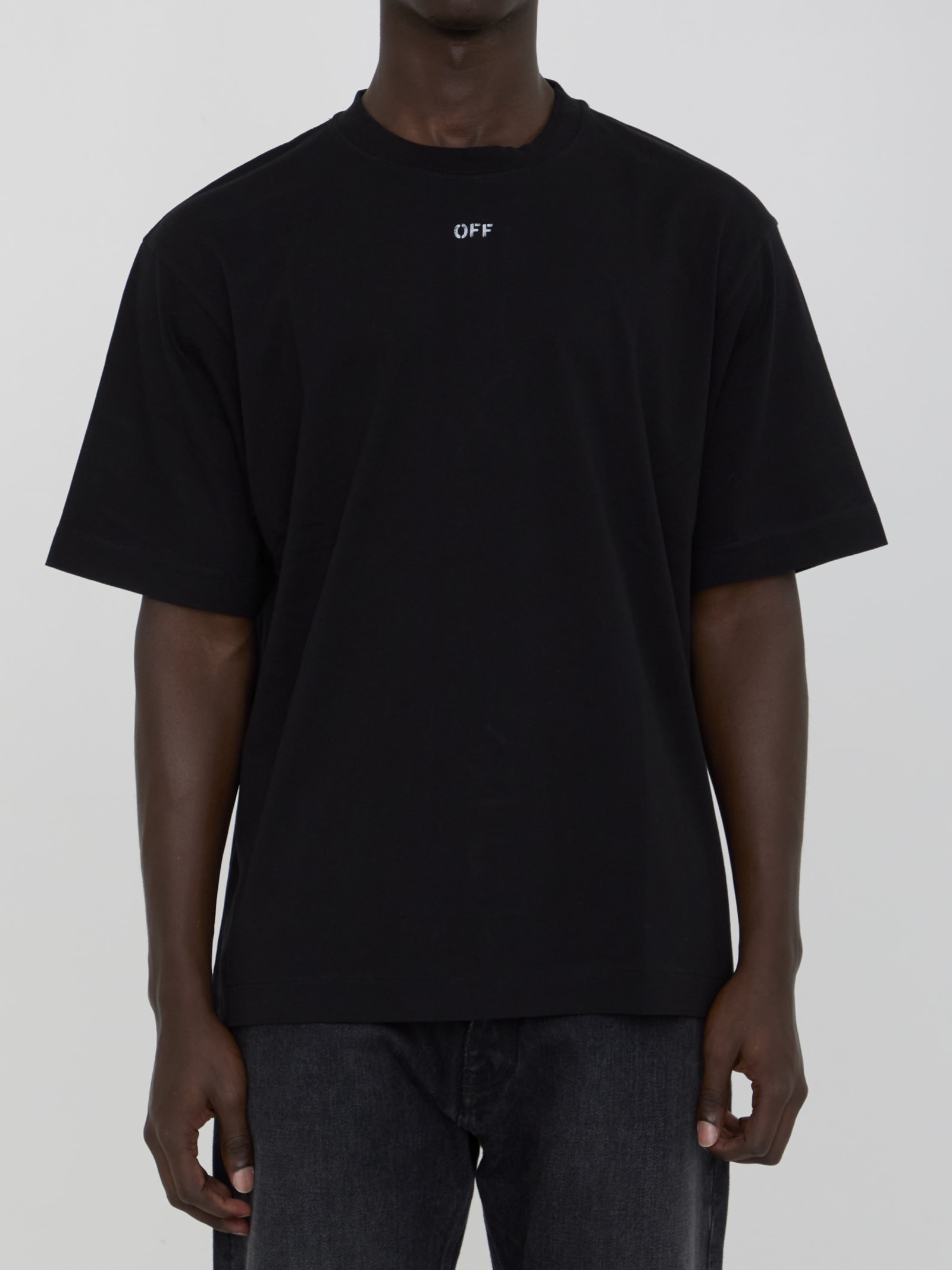 Shop Off-white Off Stamp Skate T-shirt In Black