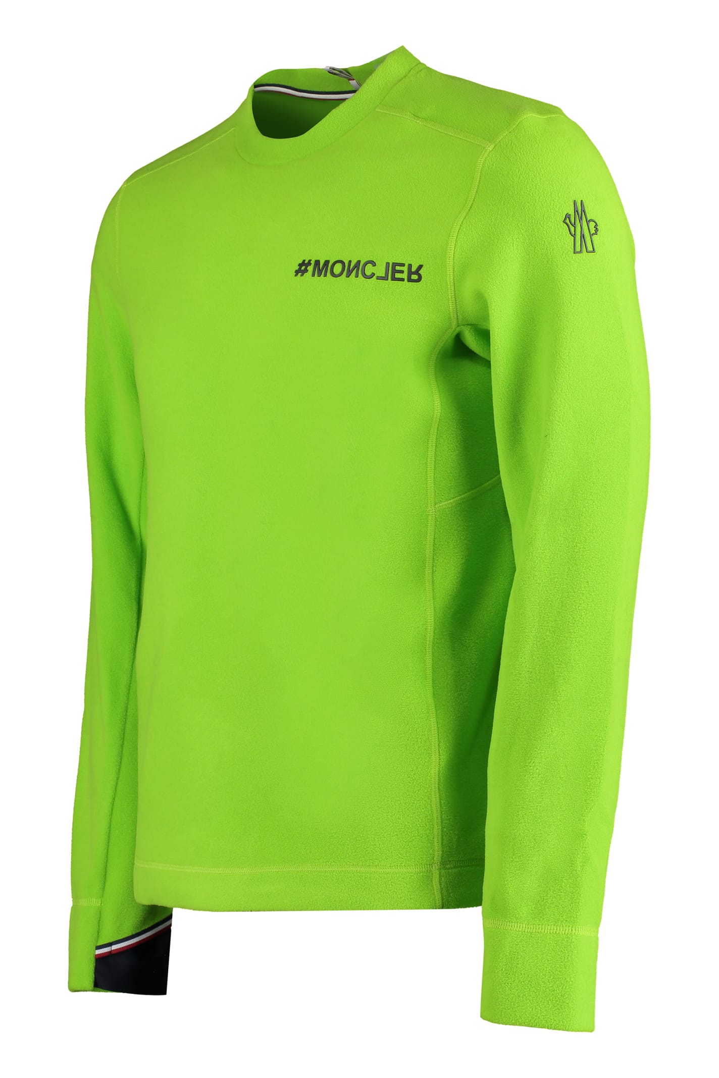 Shop Moncler Fleece Sweatshirt In Green