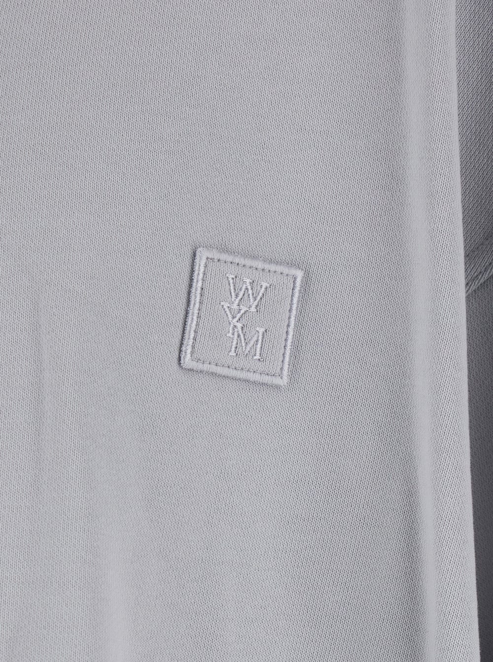 Wooyoungmi Grey Crewneck Sweatshirt With Dropped Shoulders And Floral Motif On The Rear In Cotton Man In Gray