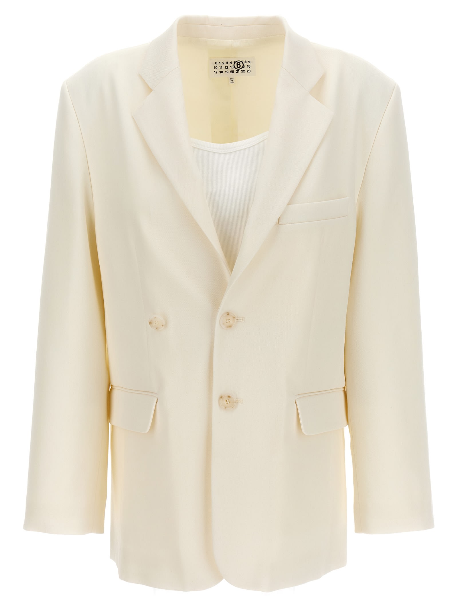 MM6 MAISON MARGIELA SINGLE-BREASTED BLAZER WITH TOP INSERT