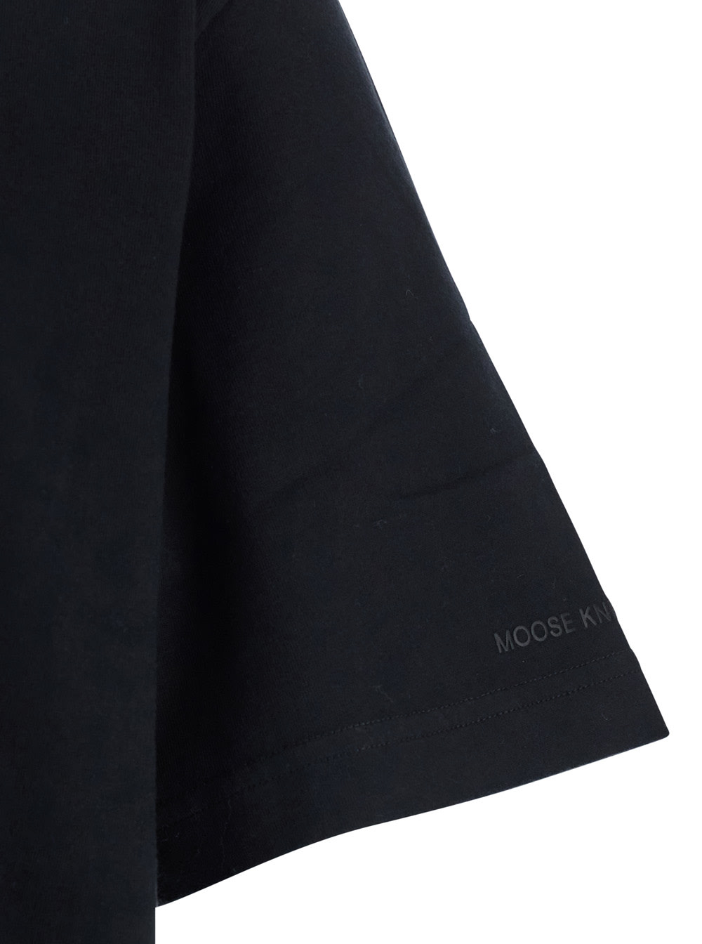 Moose Knuckles Logo-plaque Cotton T-shirt In Black