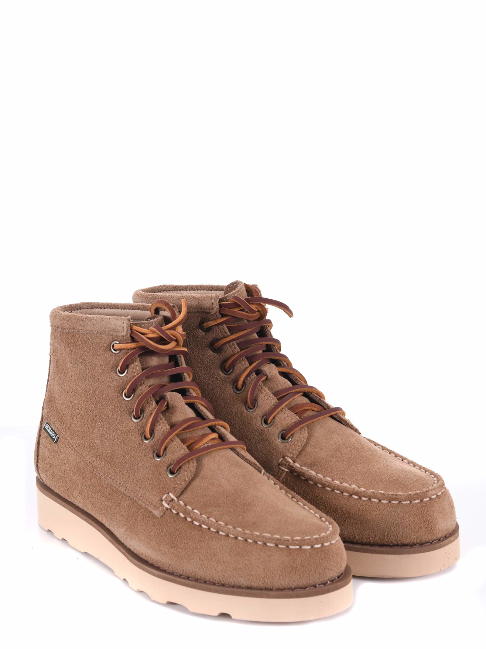 Shop Sebago Suede Boots In Beige