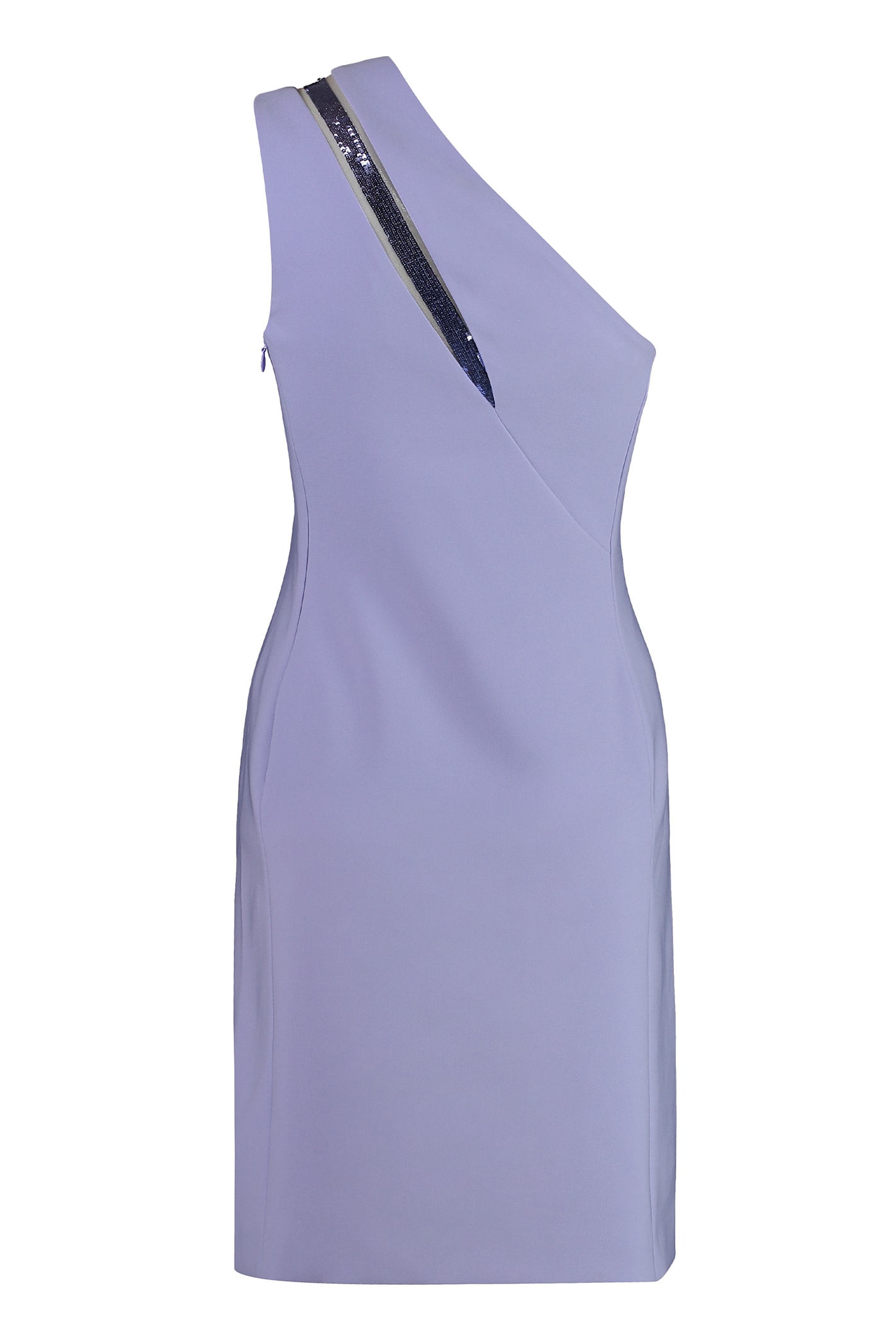 Shop Genny One Shoulder Dress In Lilac