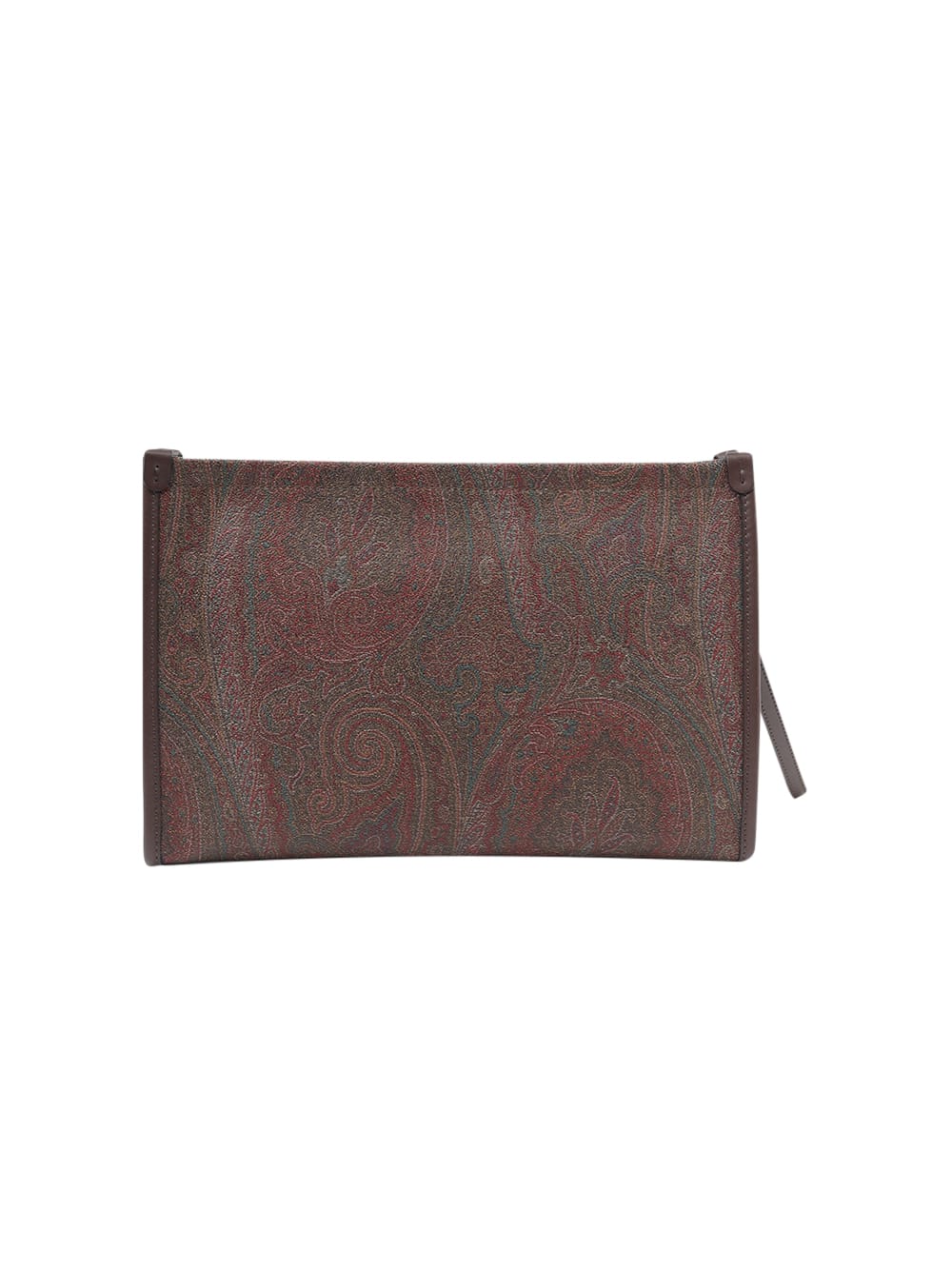 Shop Etro Large Paisley Pouch  In Brown