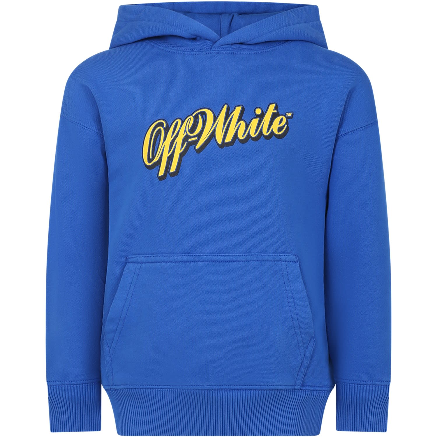 Off-white Kids' Light Blue Sweatshirt For Boy With Logo