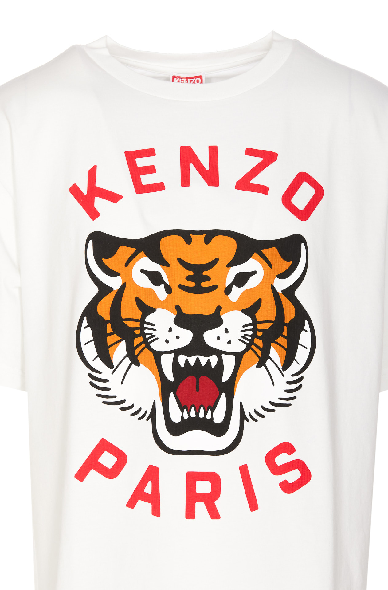 Shop Kenzo Lucky Tiger Oversize T-shirt In Off White