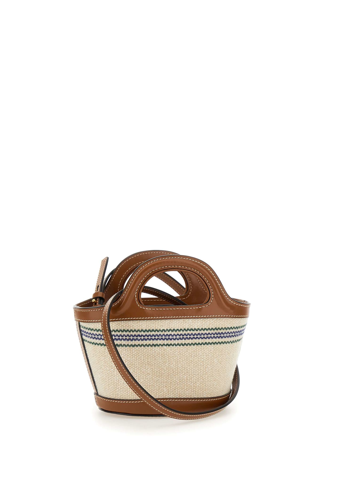 Shop Marni Tropicalia Bag In White/brown