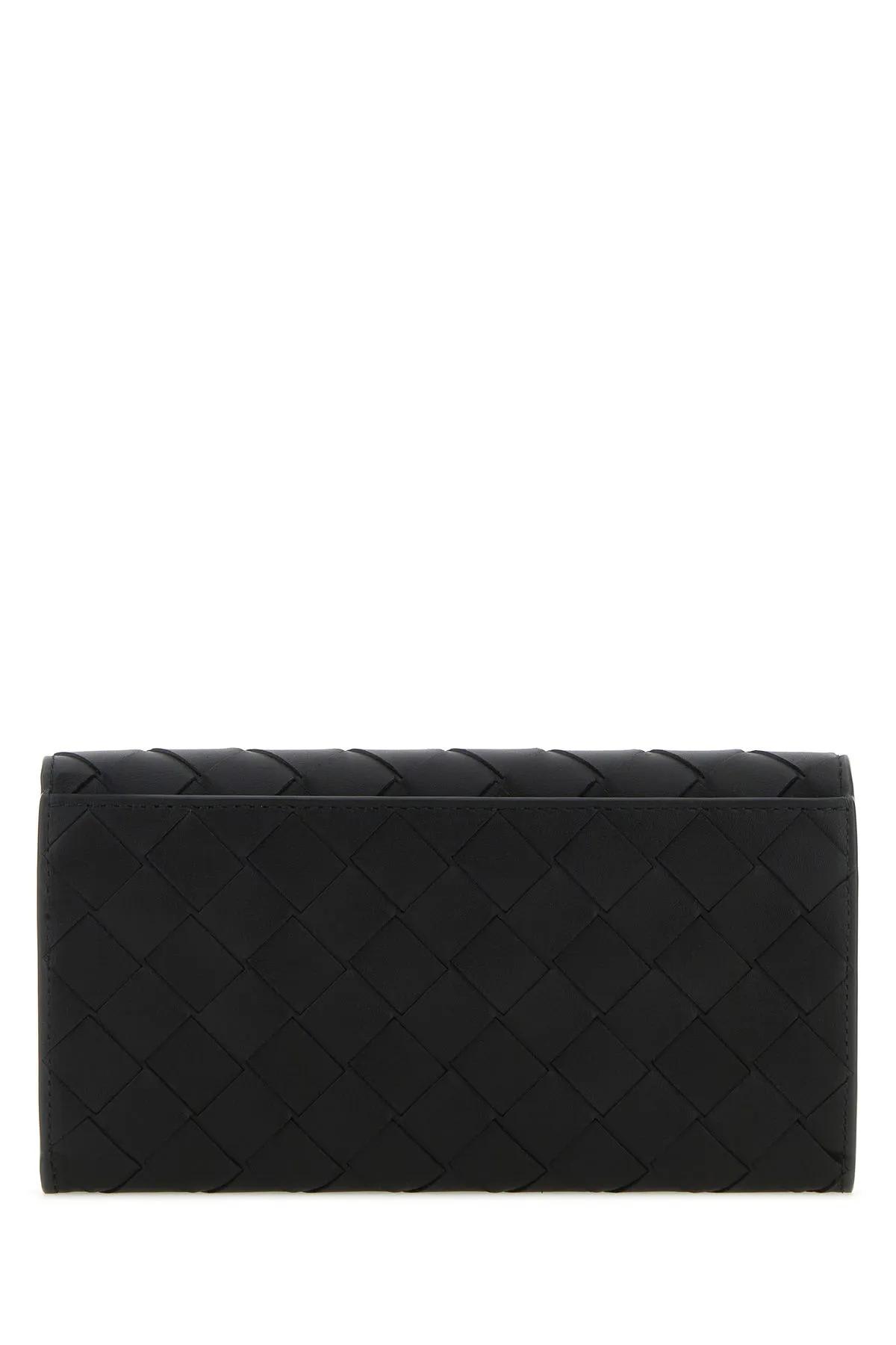 Shop Bottega Veneta Black Leather Wallet