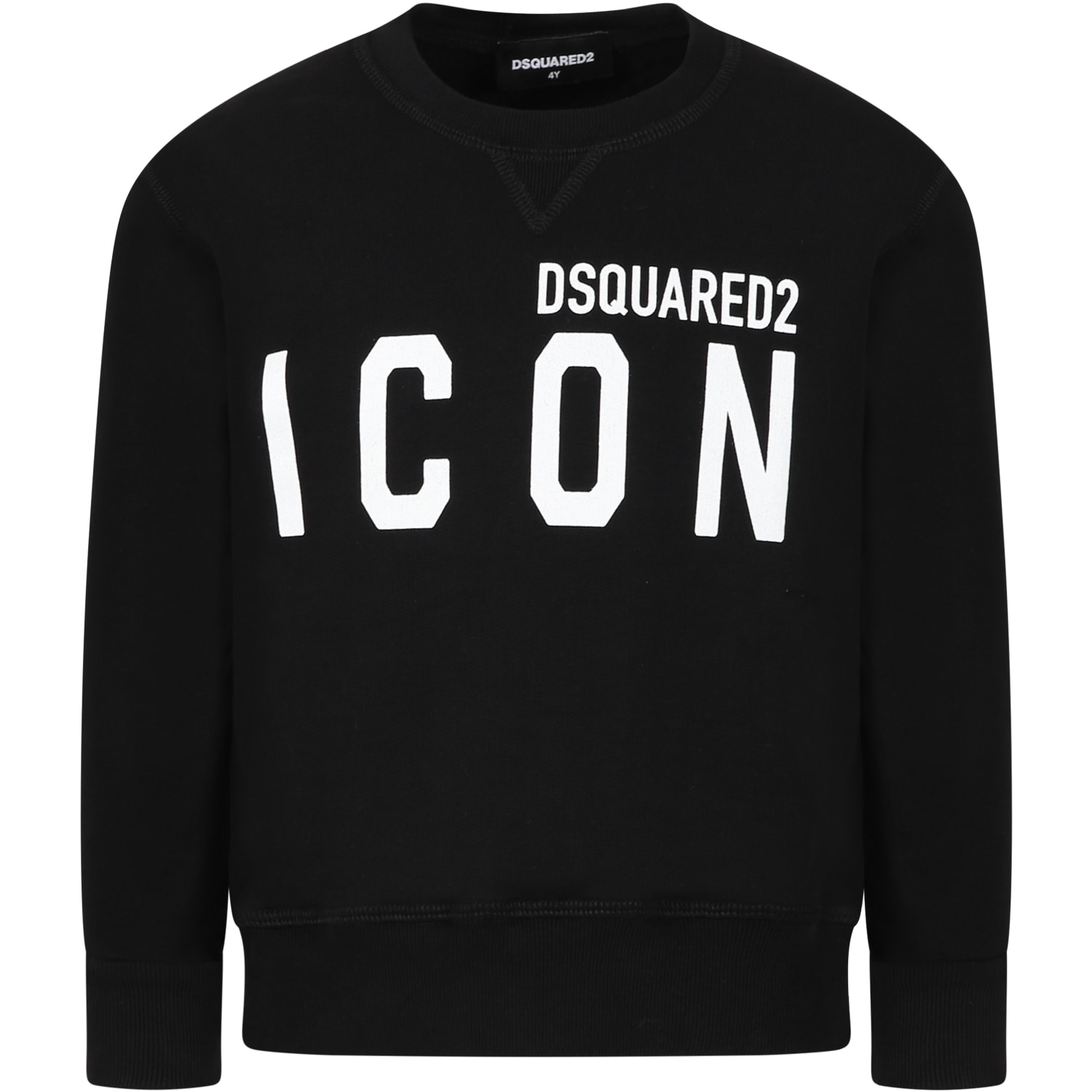 Dsquared2 Kids' Black Sweatshirt For Boy With Logo