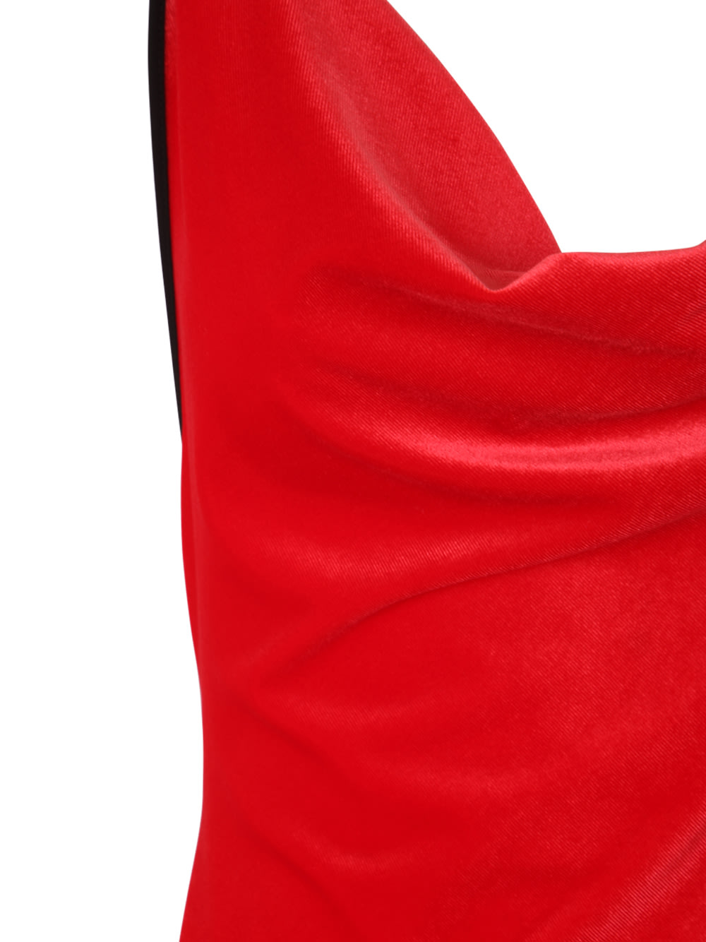 Philosophy Di Lorenzo Serafini Long Draped Velvet Dress With Asymmetric Neckline In Red