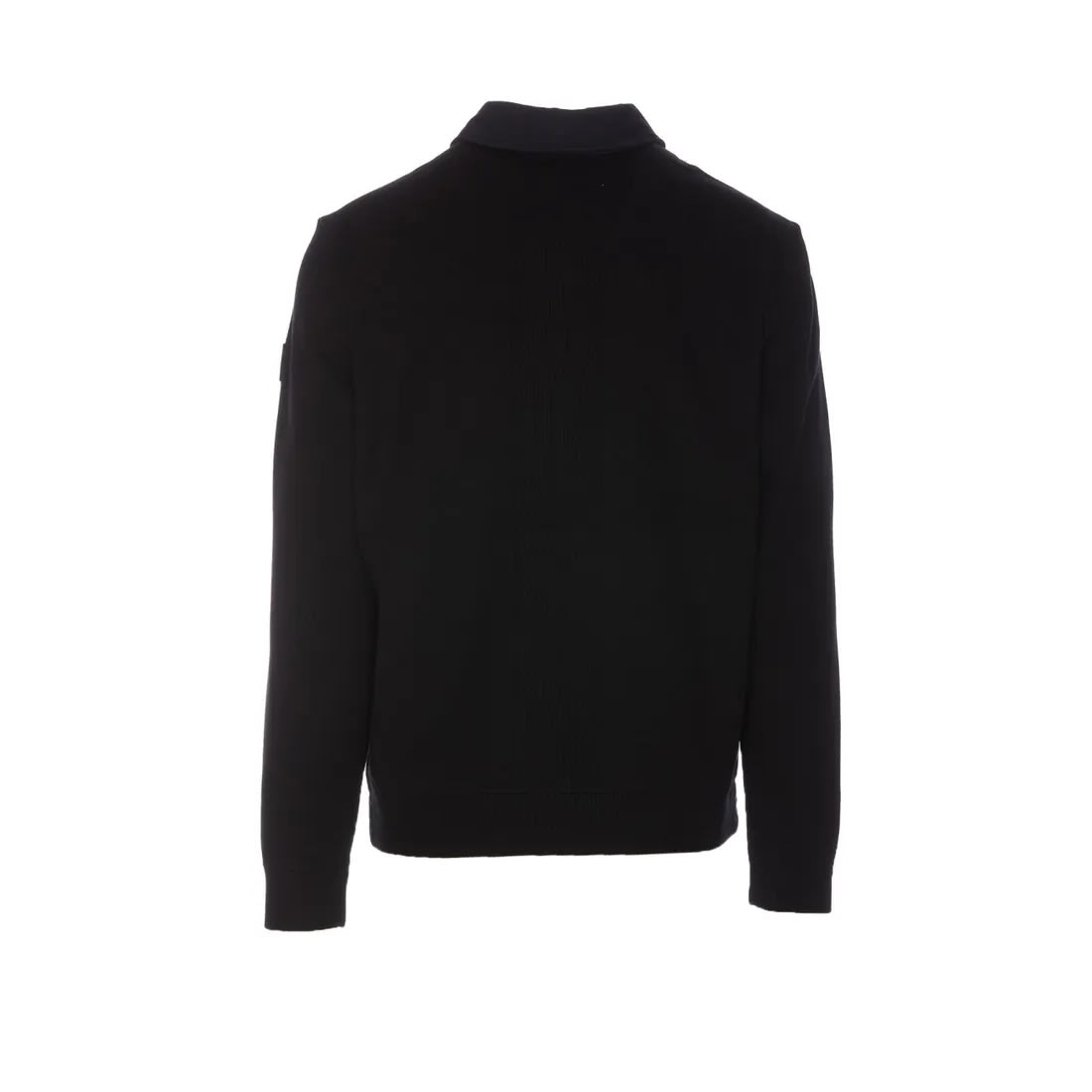 Moose Knuckles 'marble' Black Jacket With Logo Patch On The Sleeve In Viscose Blend Woman In Black