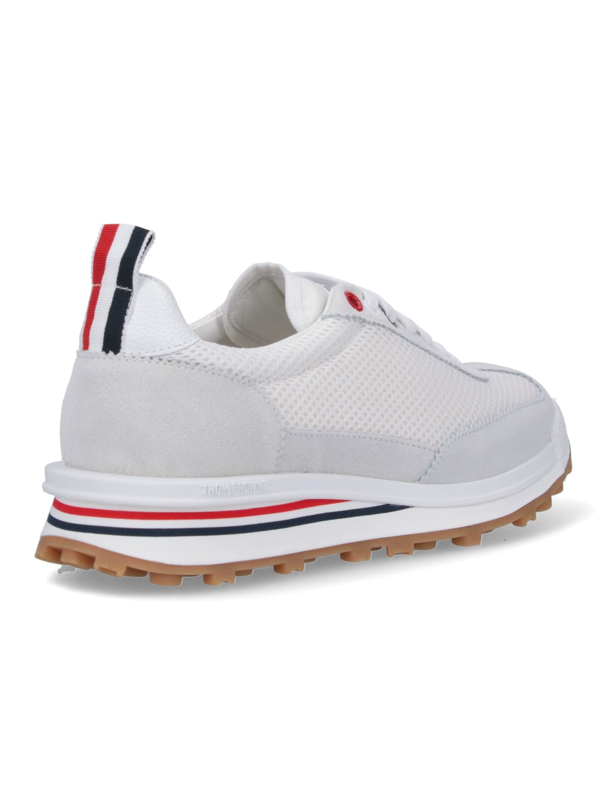 Shop Thom Browne Tech Runner Sneakers In White