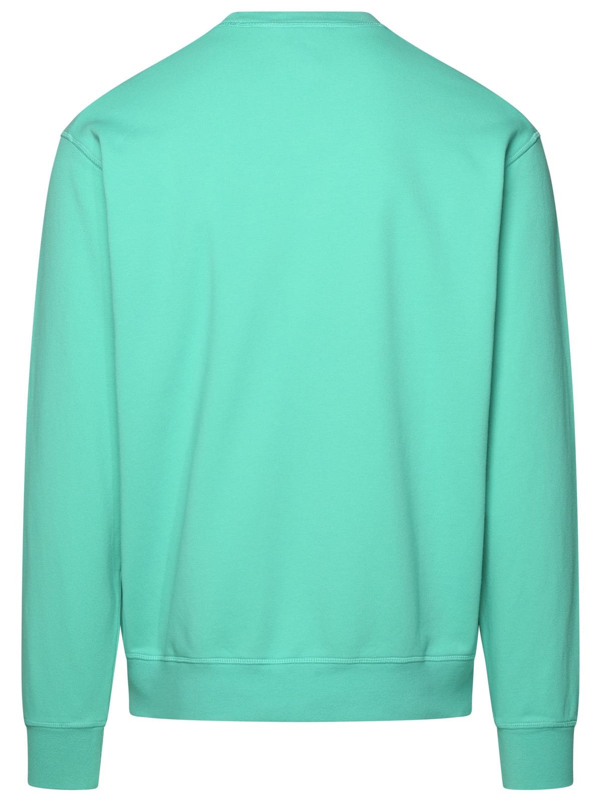 Shop Dsquared2 Mint Cotton Sweatshirt In Clear Blue