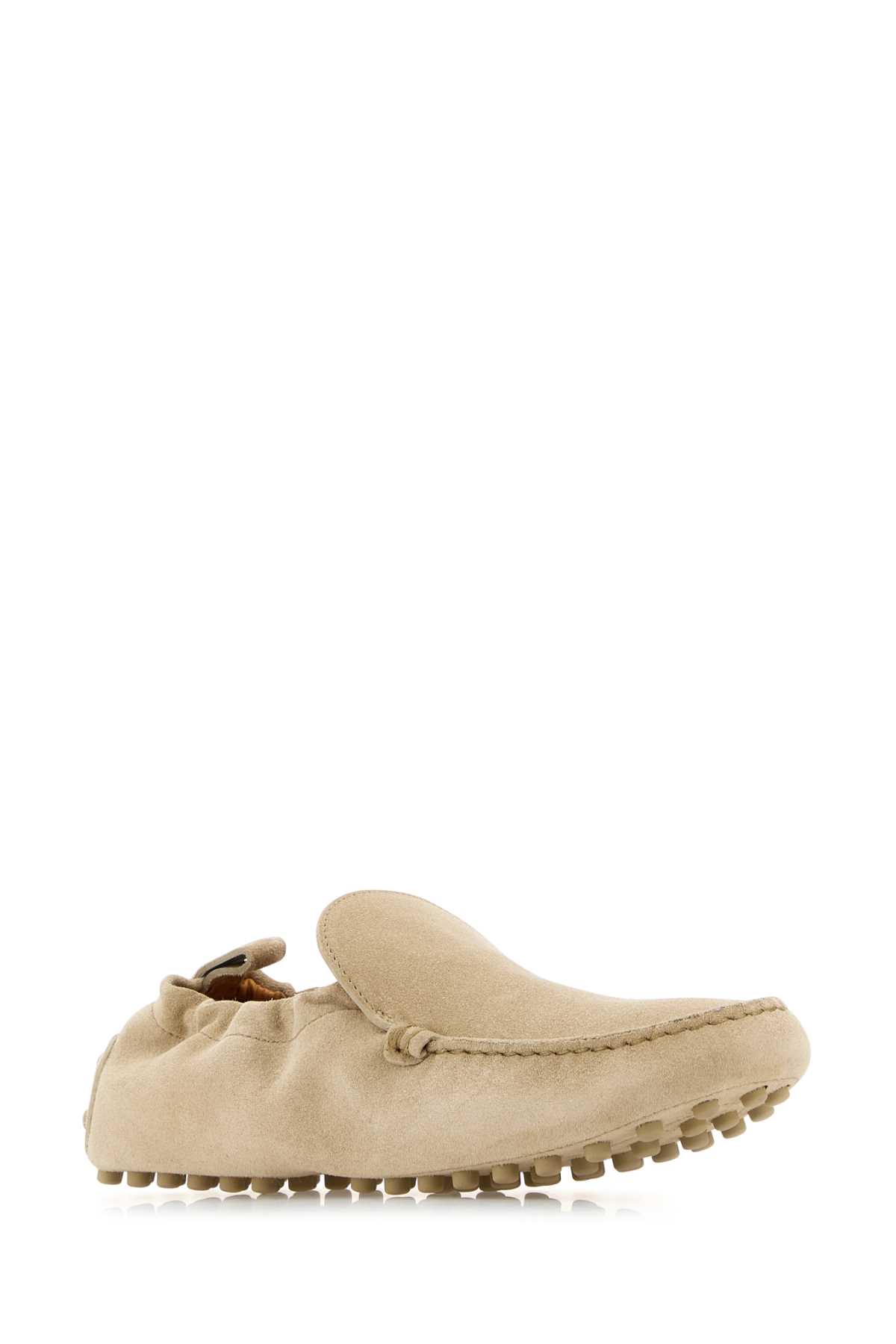 TOD'S SAND SUEDE LOAFERS