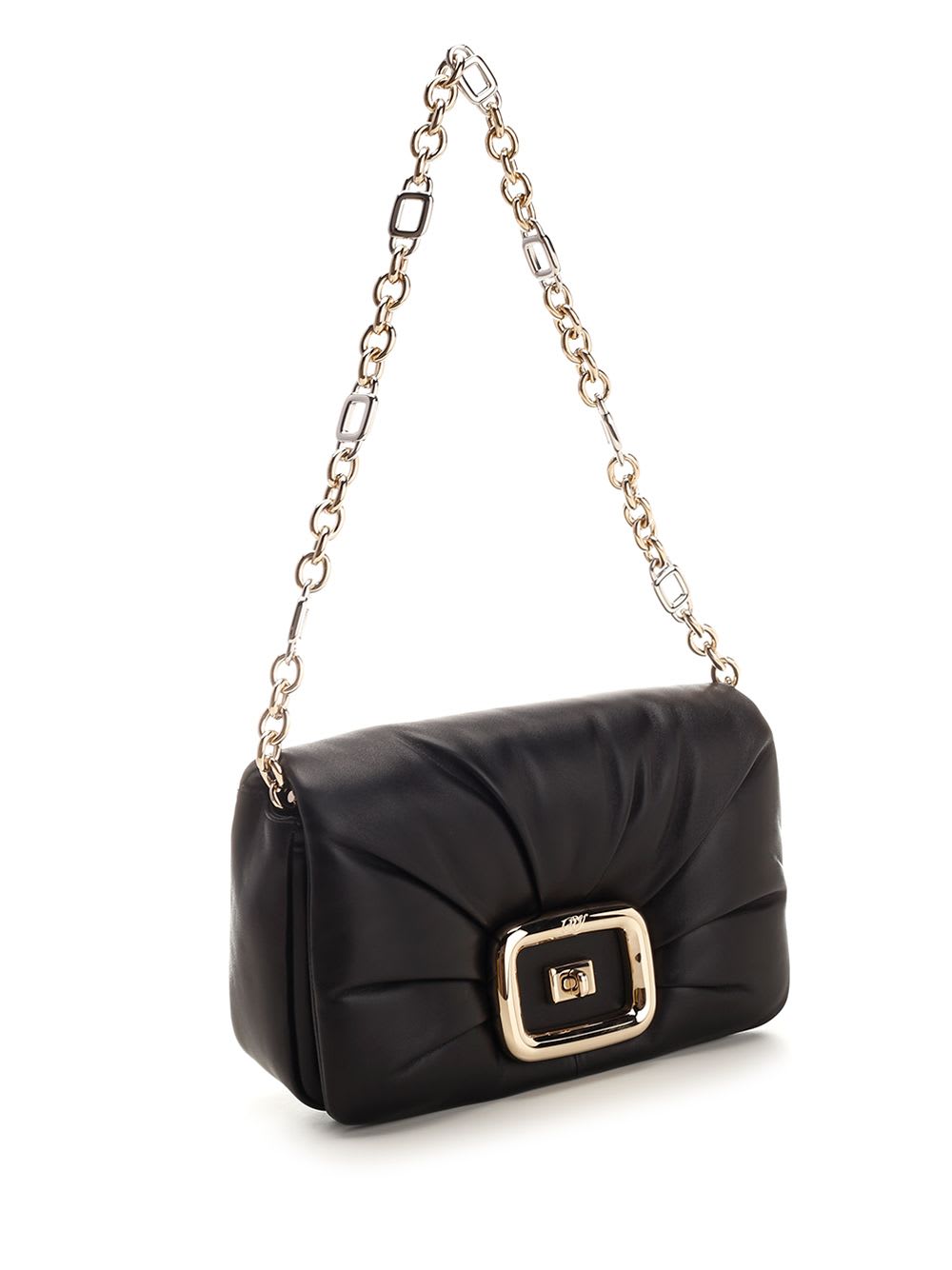 Roger Vivier Viv Choc Shoulder Bag In White