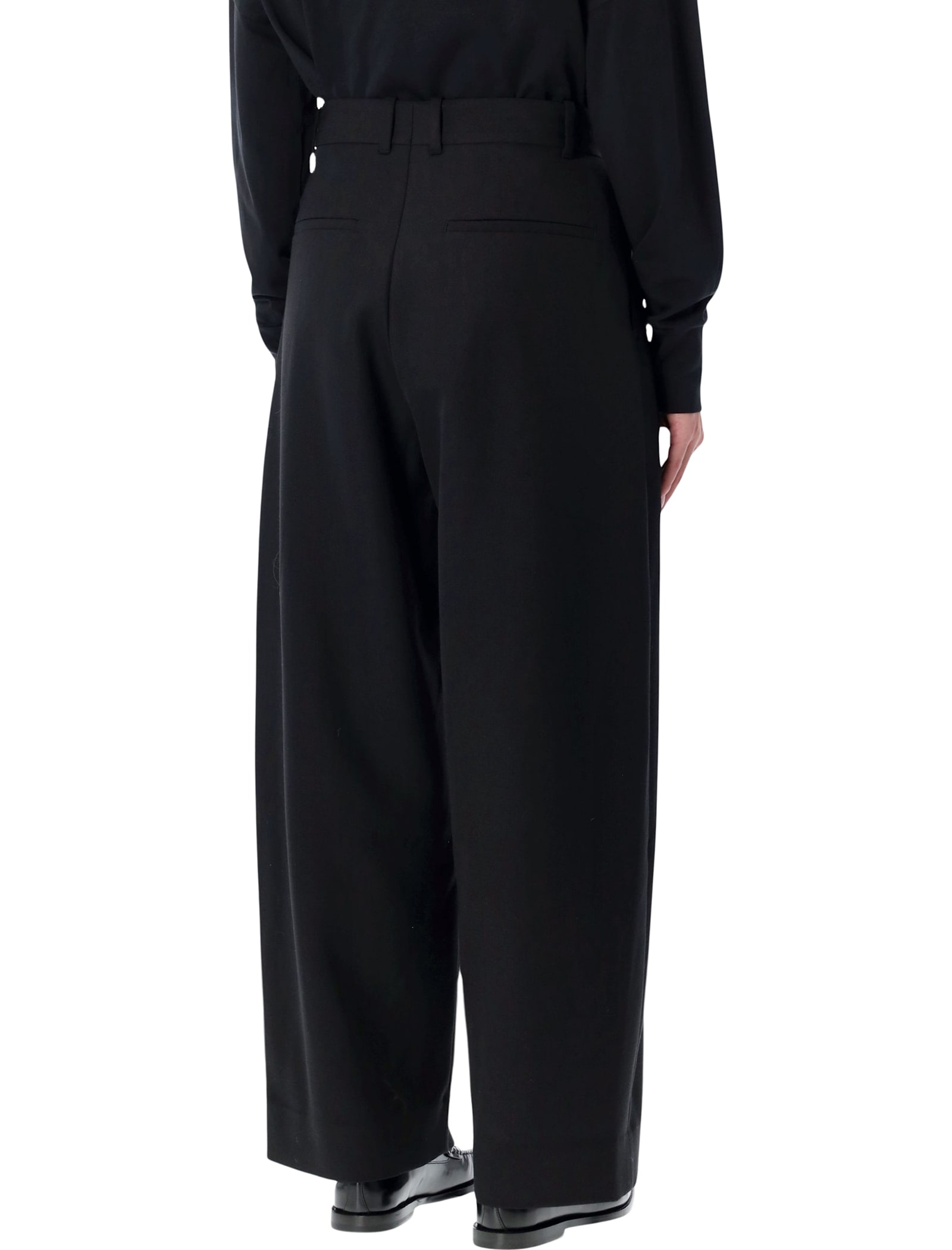 Studio Nicholson Line Lightweight Technical Wool Pants In Black