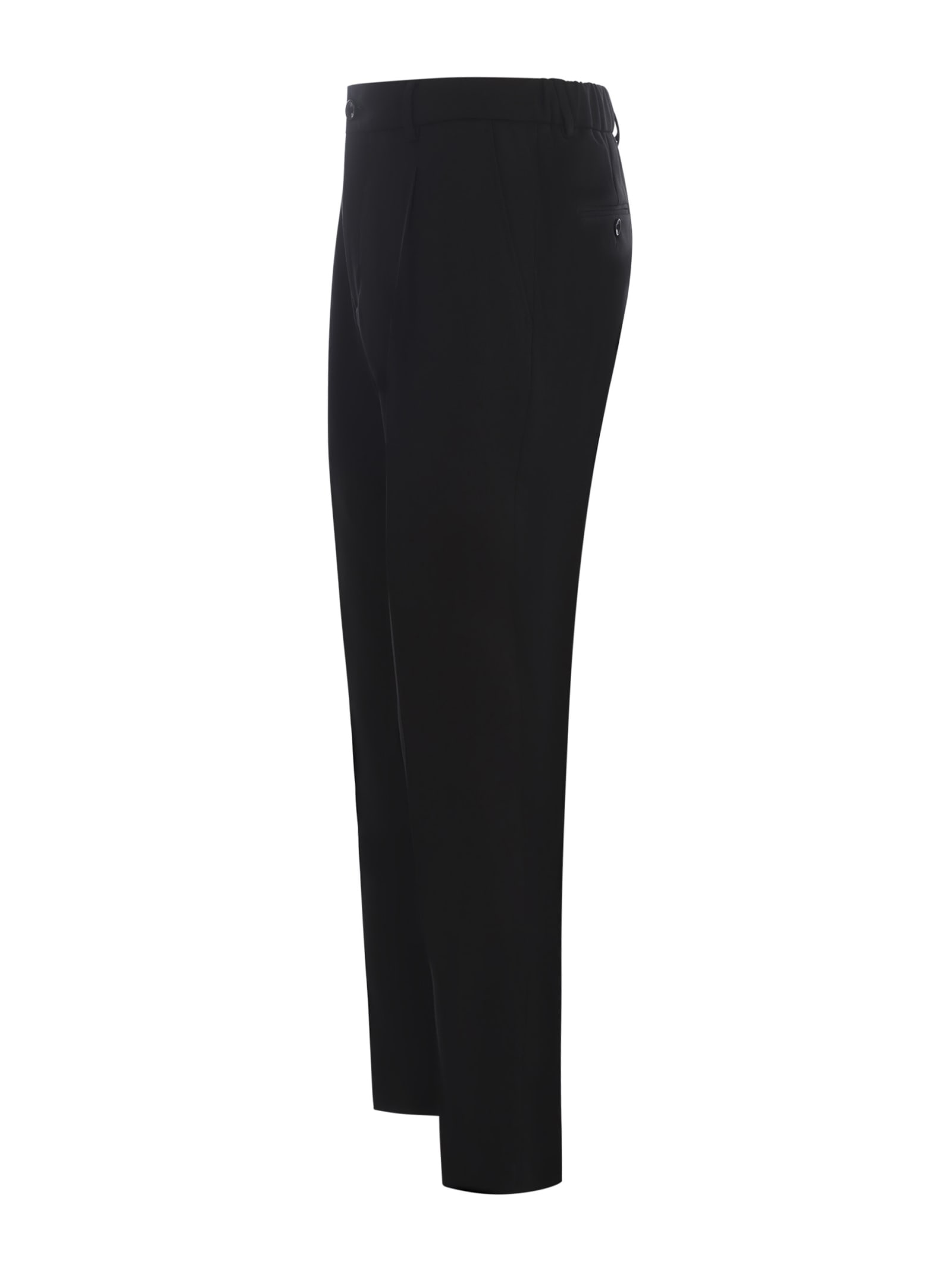 Shop Be Able Trousers  In Wool Blend In Nero