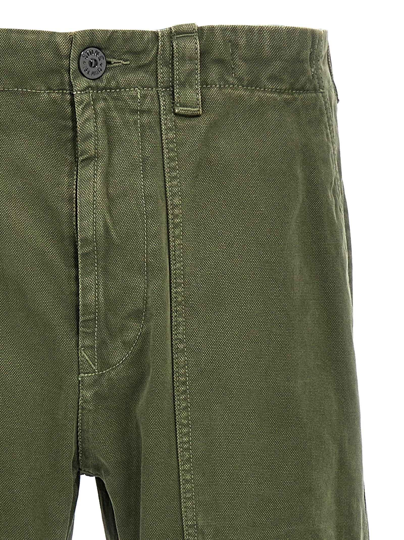 Shop Stone Island Logo Patch Cargo Pants In Non Definito