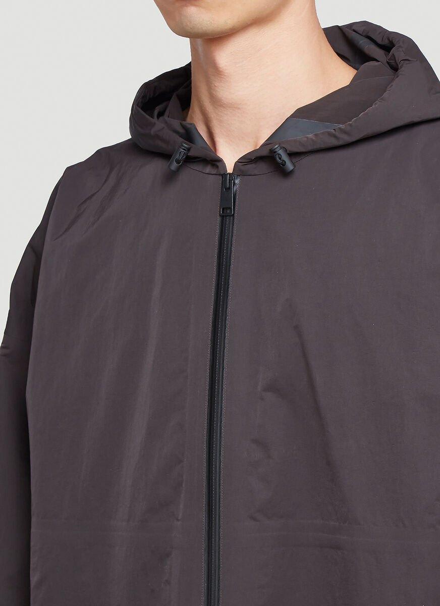 Bottega Veneta Hooded Windbreaker Jacket In Brown