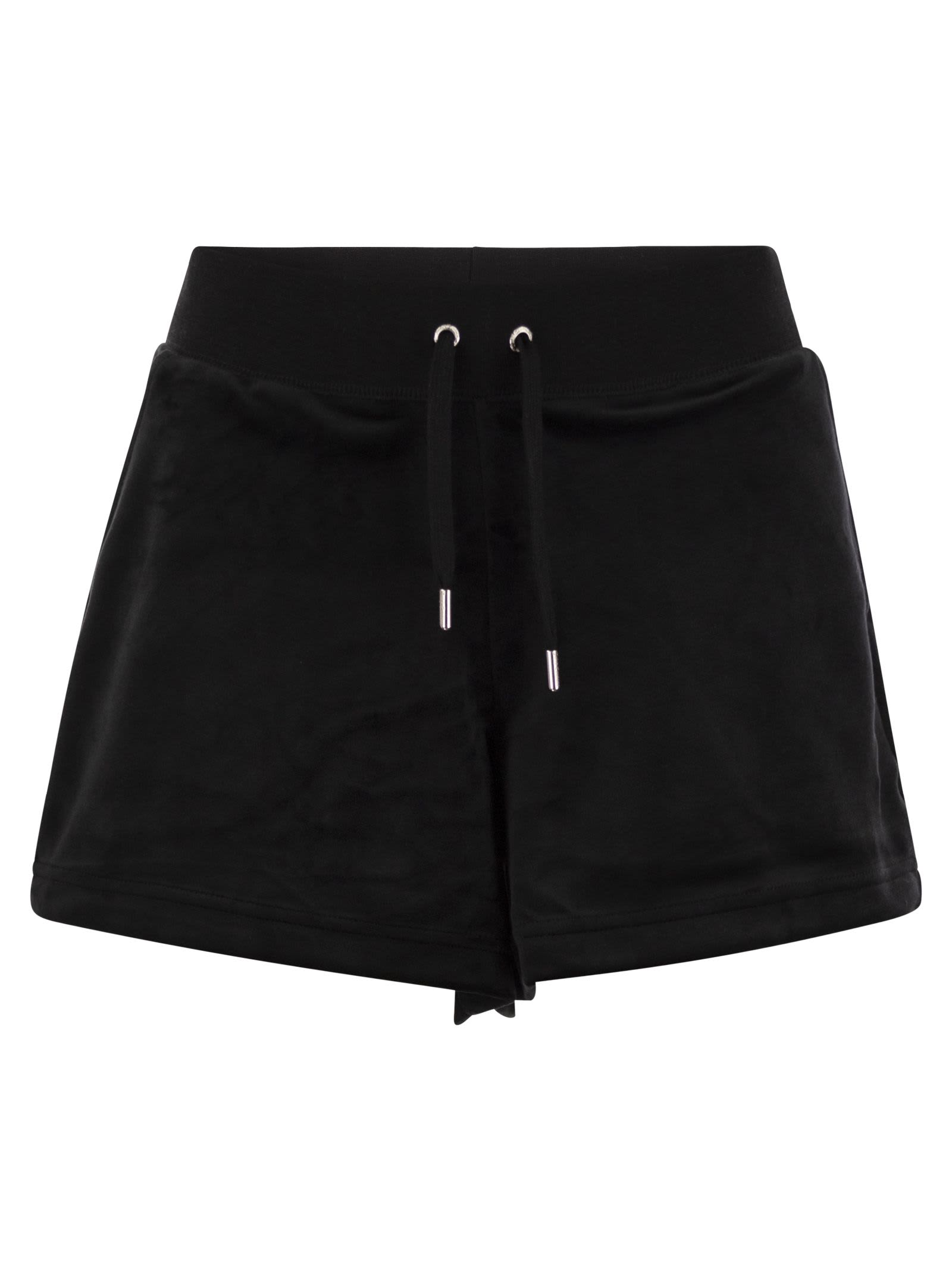Juicy Couture Velour Shorts In Black