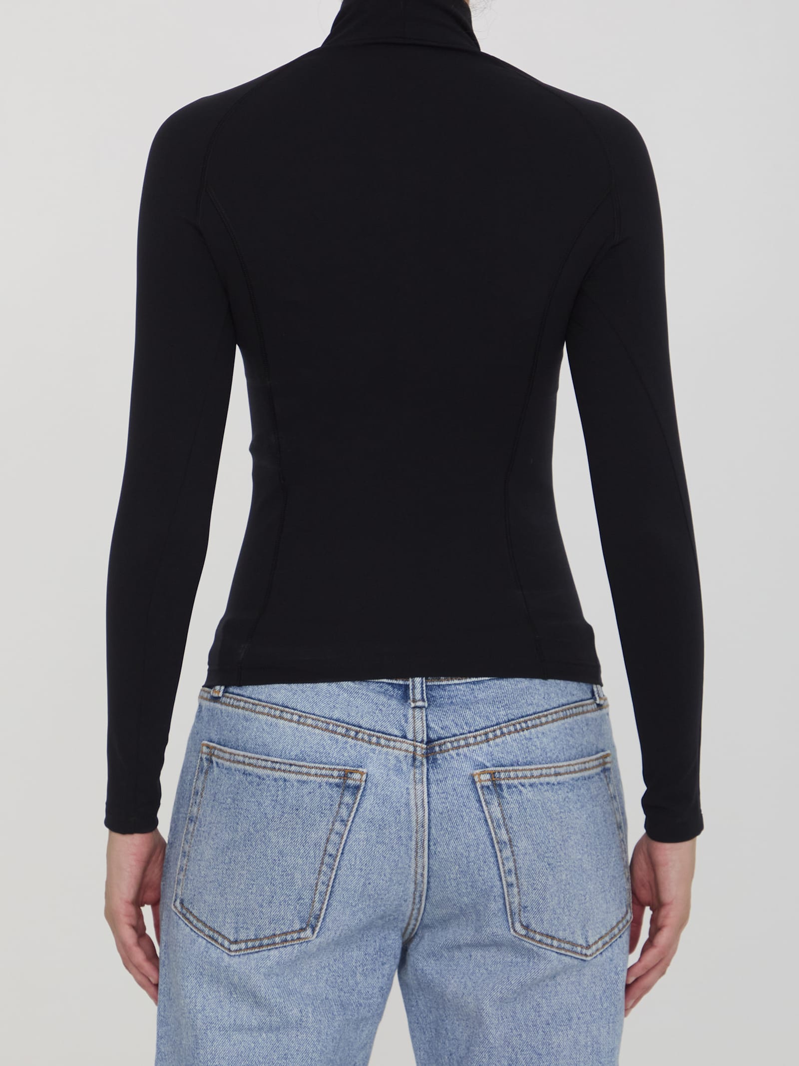 Shop Balenciaga Activewear Top In Black