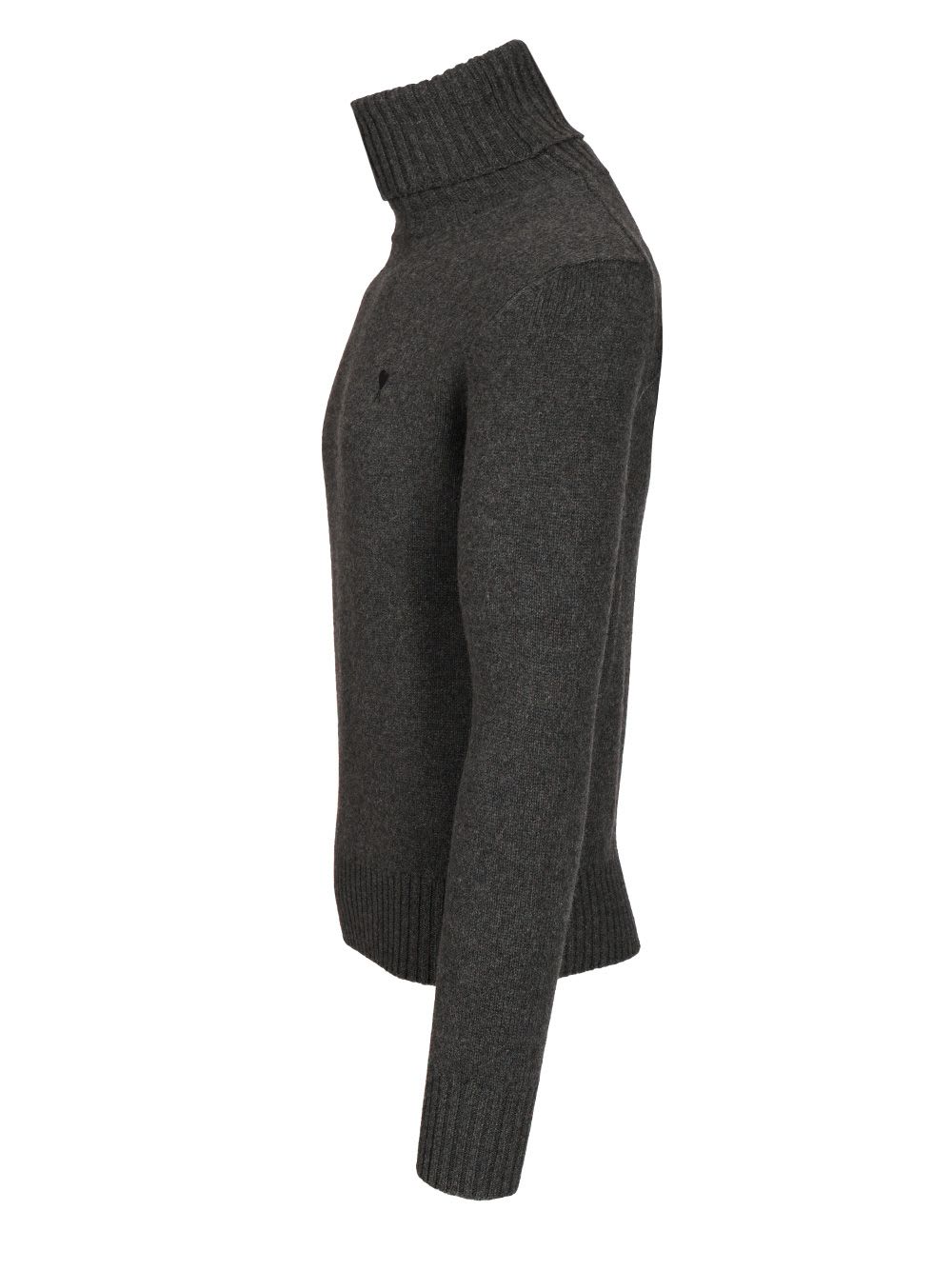 Ami Alexandre Mattiussi Ami Paris Charcoal Cashmere Blend Sweater In Gray