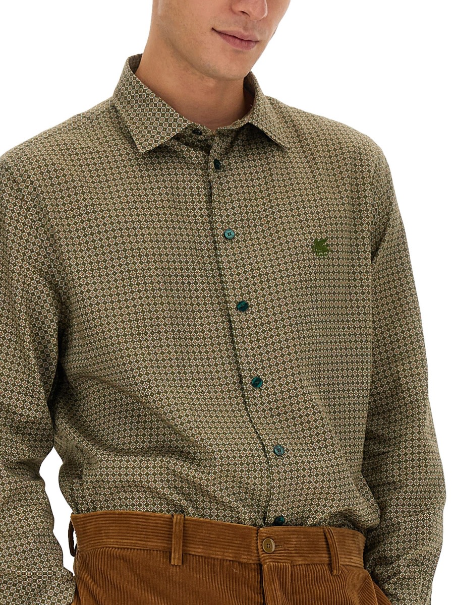 Shop Etro Pegasus Shirt In Green