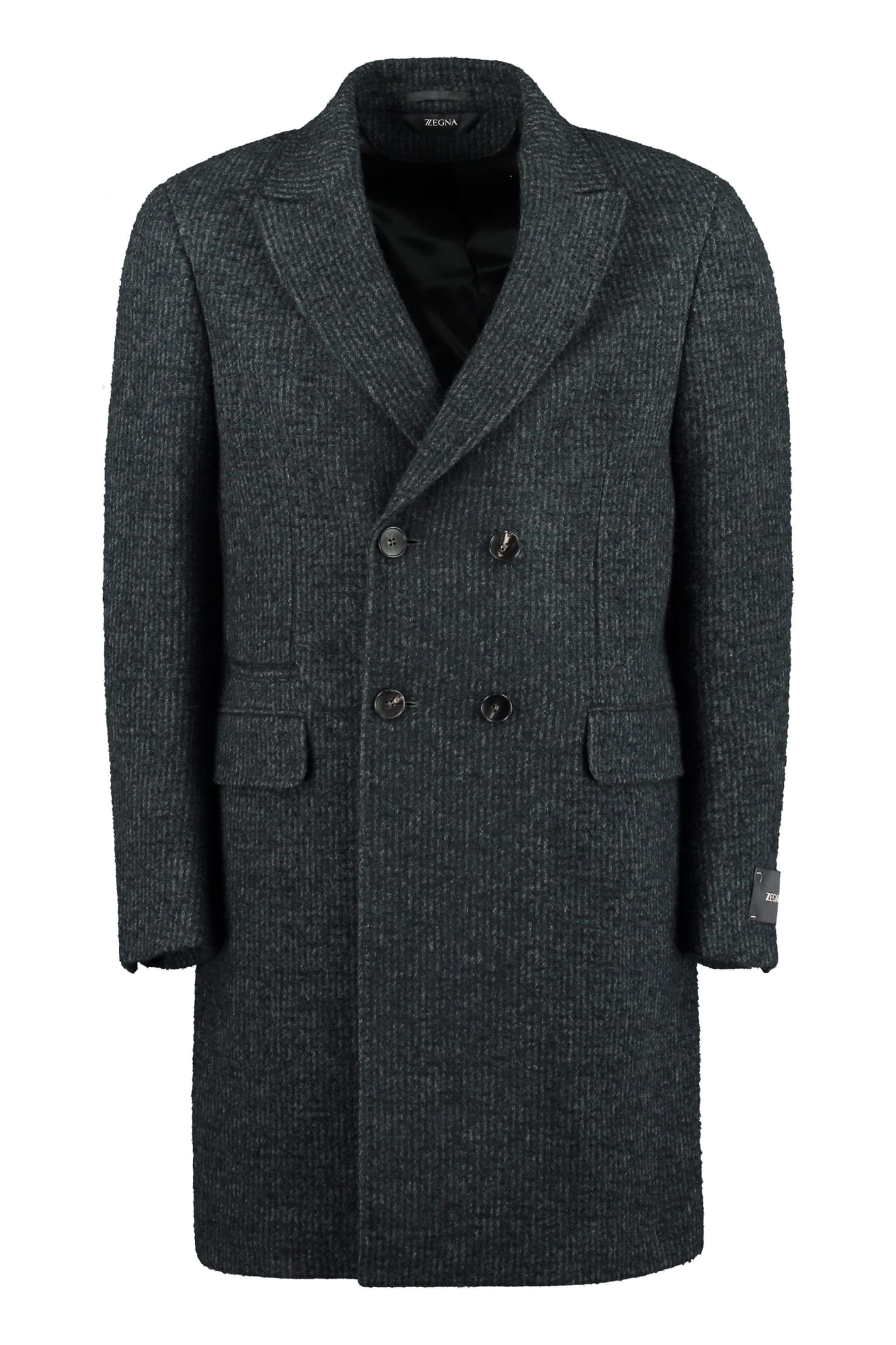 Z Zegna Wool Blend Double-breasted Coat