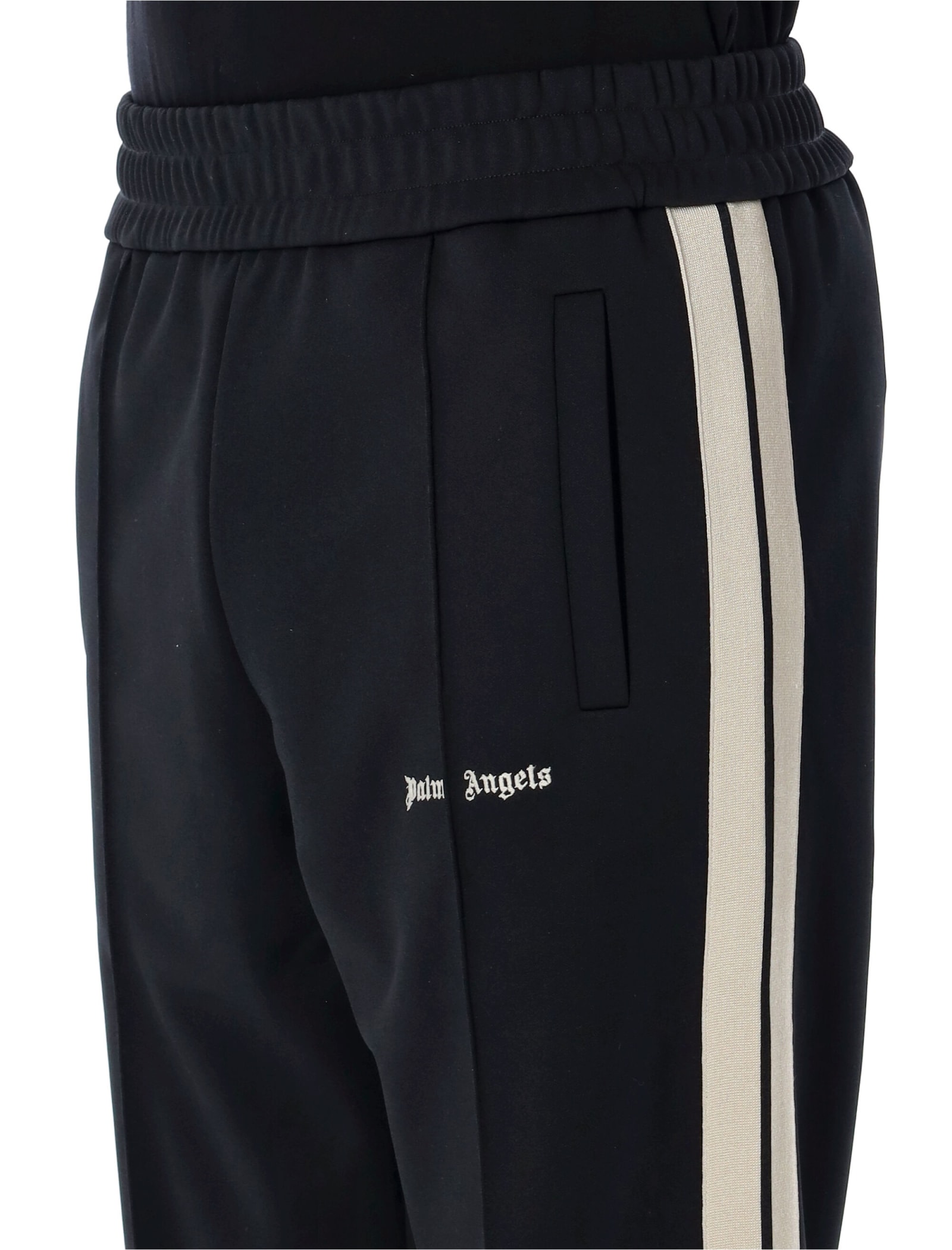 Shop Palm Angels Classic Logo Track Pants In Black White