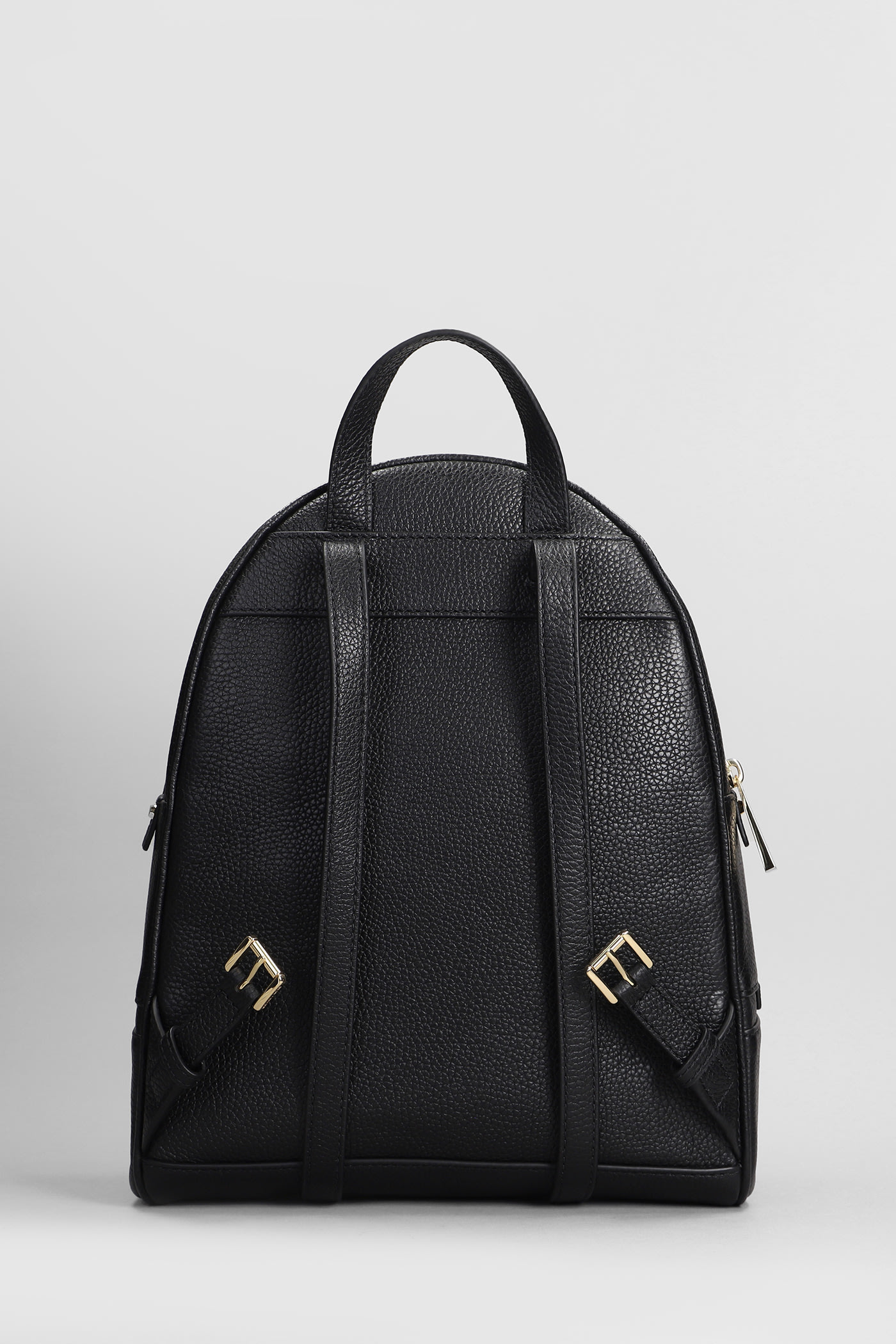 Shop Michael Kors Rhea Backpack In Black Leather