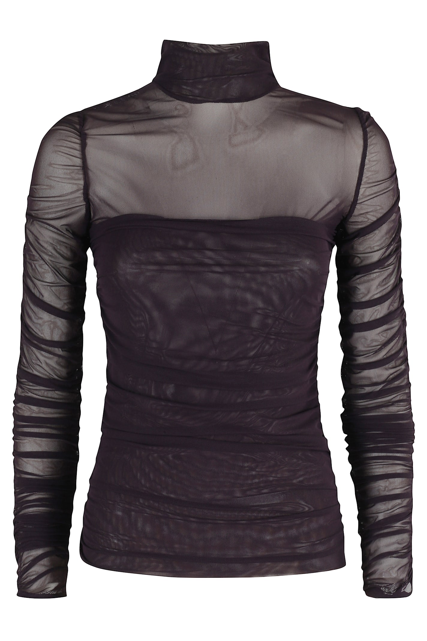 Federica Tosi Tulle Turtleneck In Black