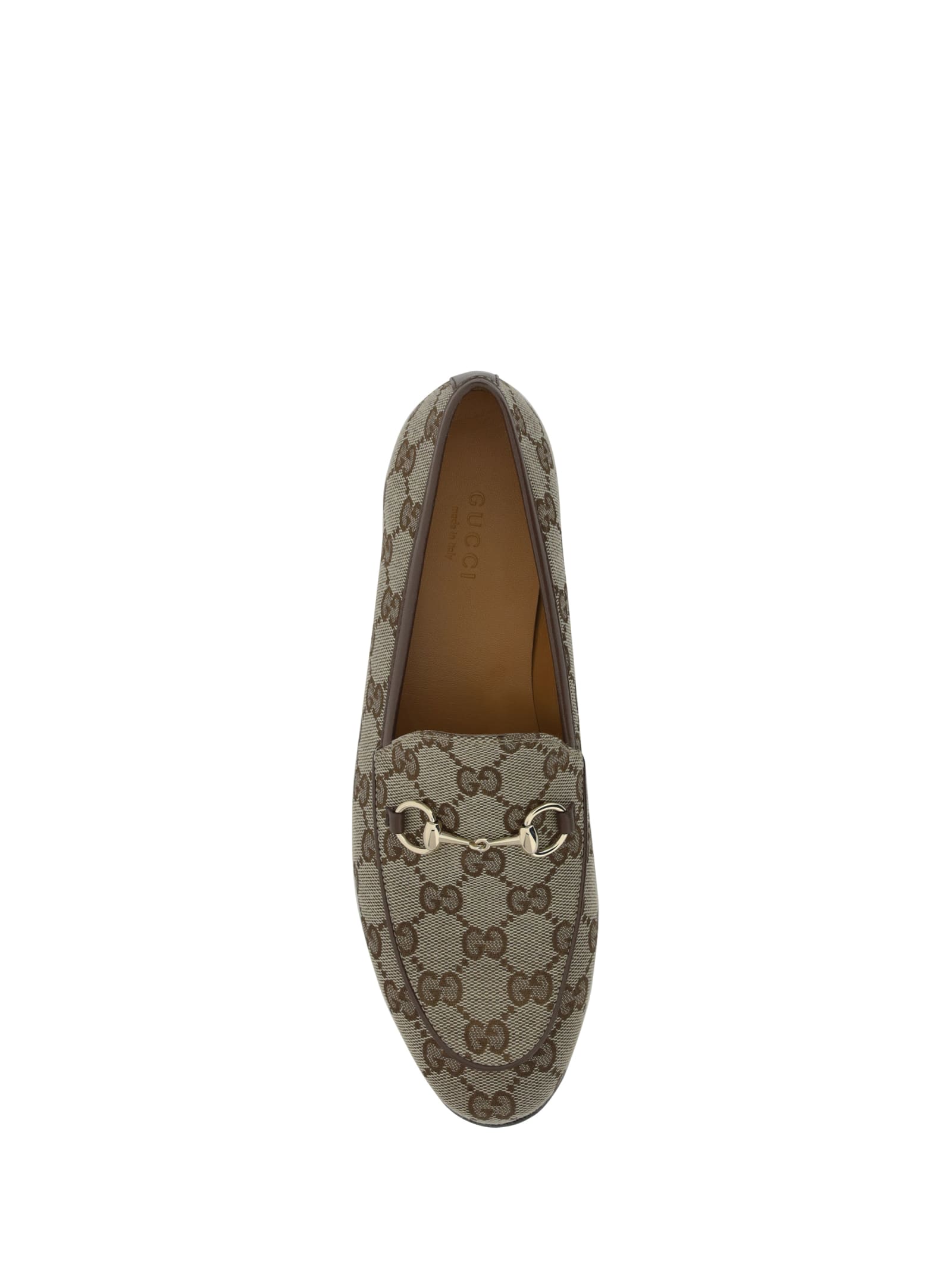 Shop Gucci Jordaan Loafers In Beige