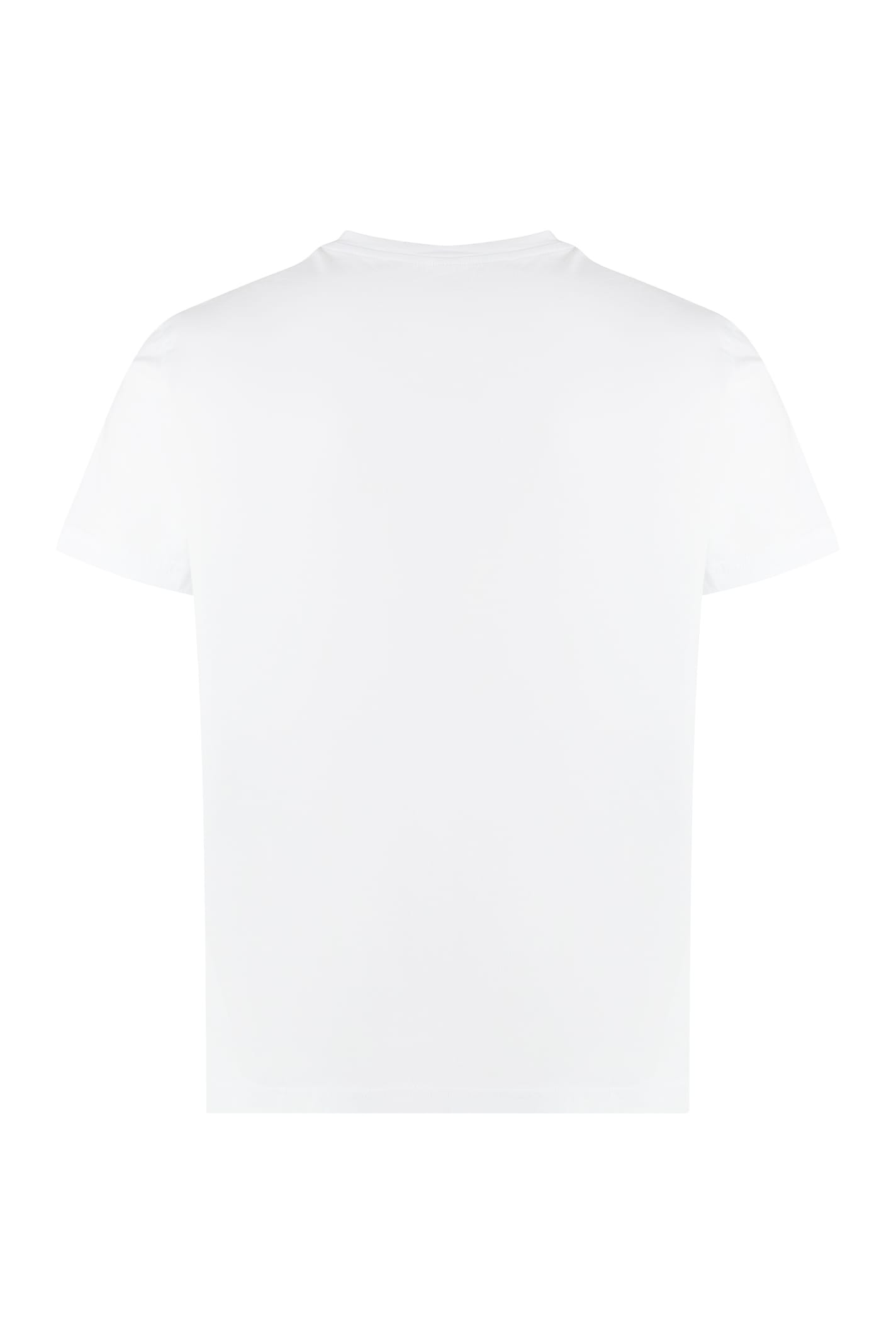 Shop Aspesi Cotton Crew-neck T-shirt In White