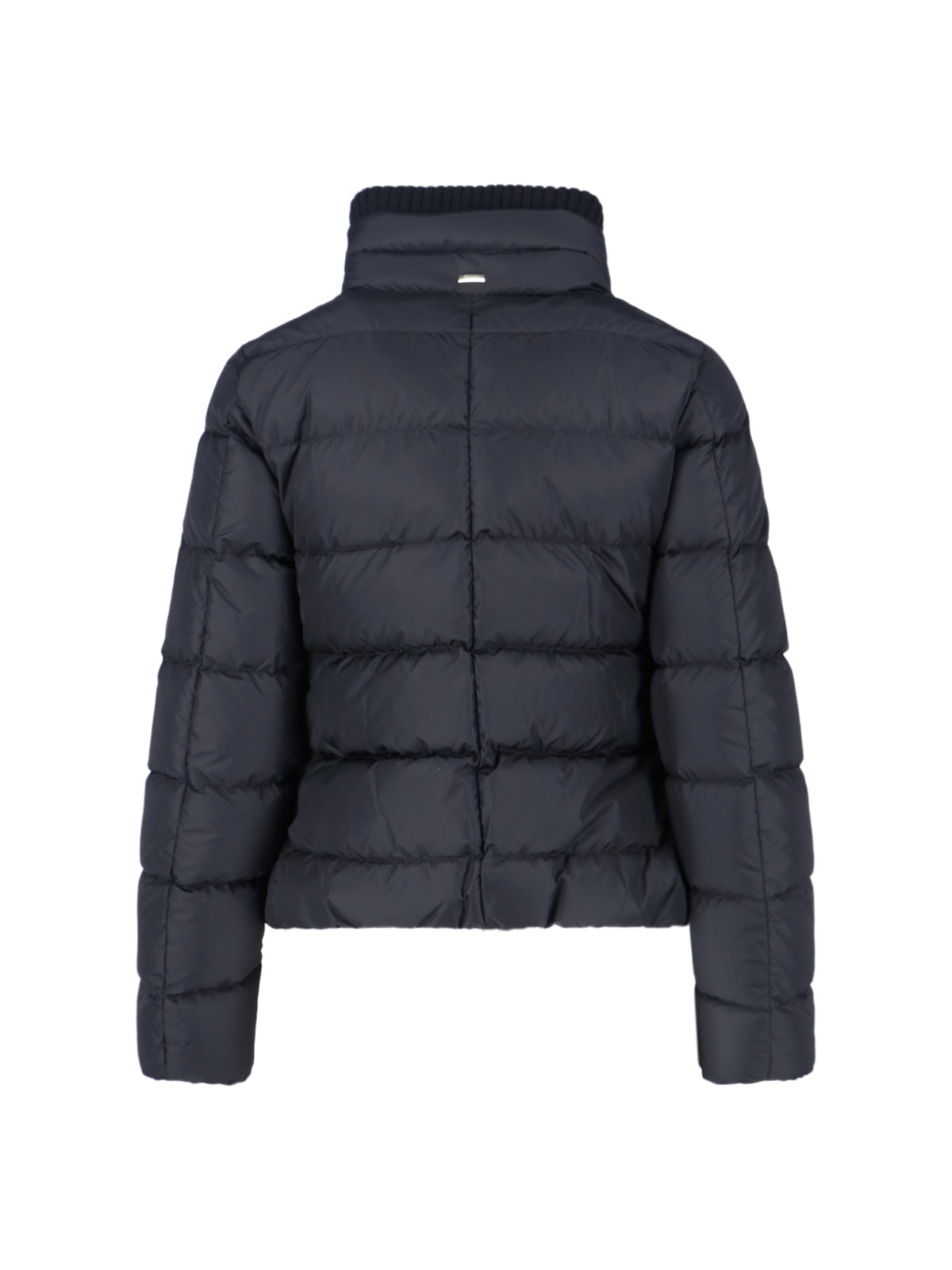 Herno Quilted High Collar Casual Jacket In Black