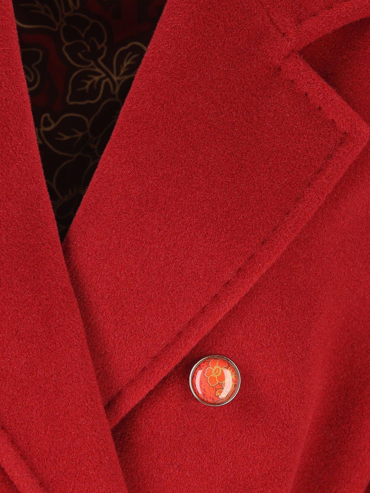 Max Mara Double-breasted Belted Coat In Red
