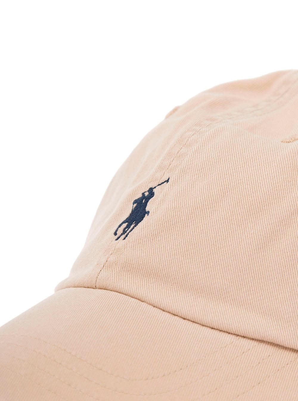 Polo Ralph Lauren Beige Baseball Cap With Pony Embroidery On The Front And Rear Adjustable Buckle Closure In Cotton Wo In Sand