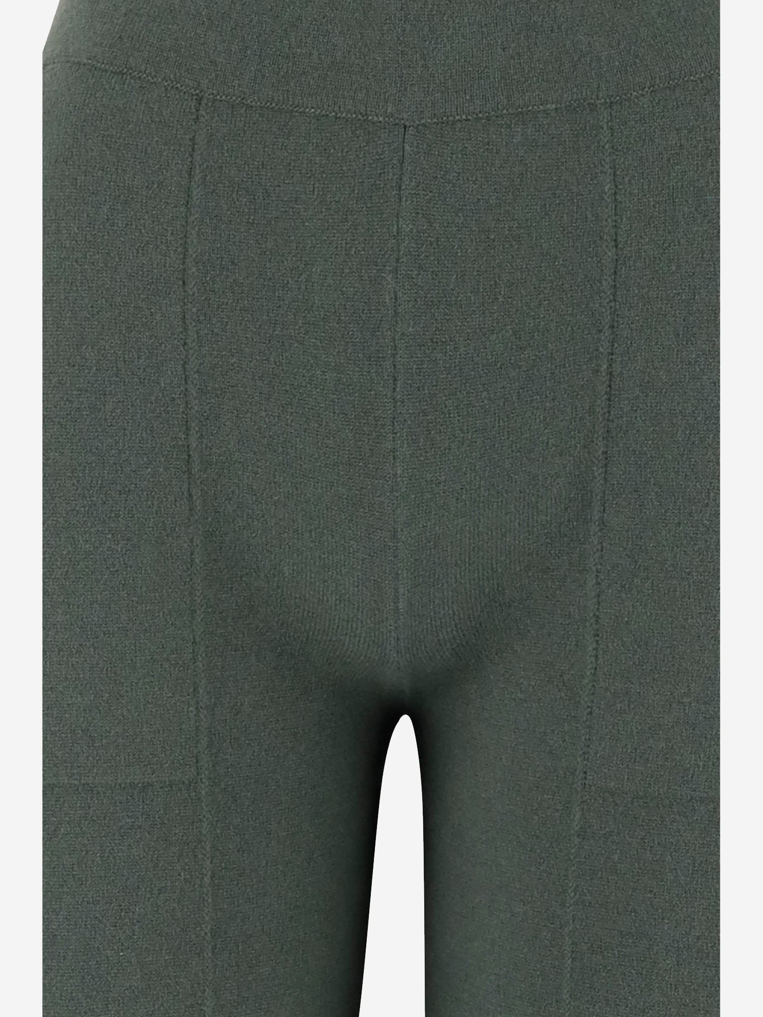 Bruno Manetti Cashmere Pants With Elasticized Waist In Green
