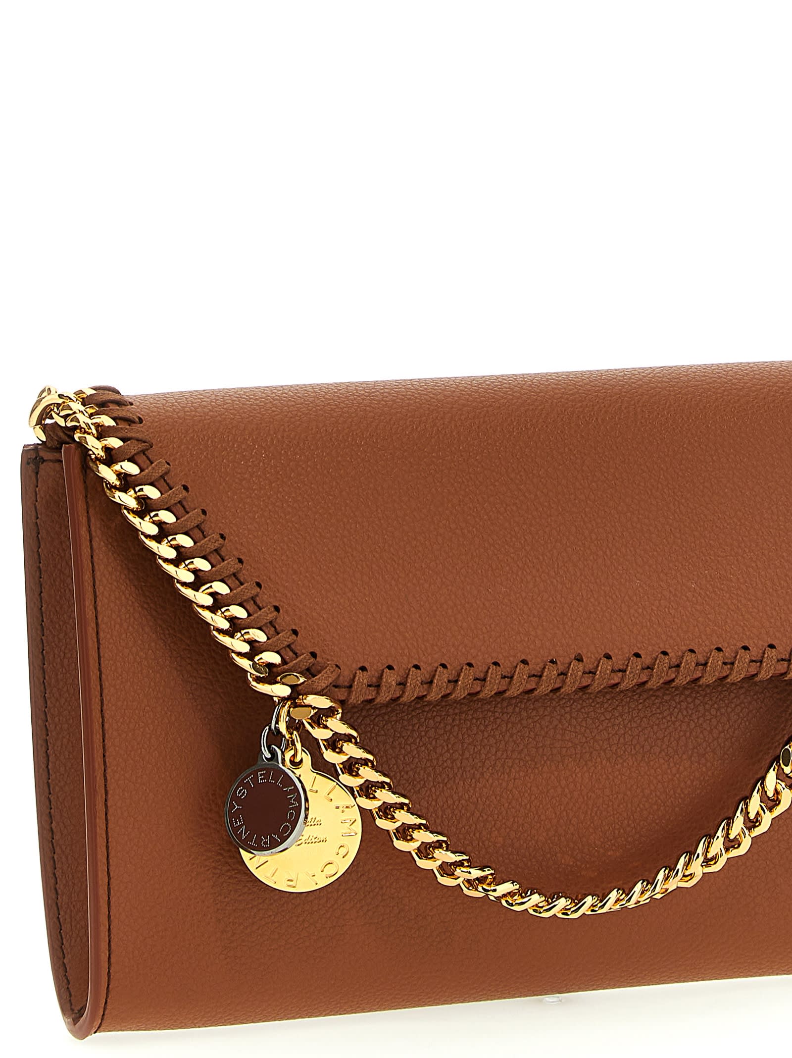 Shop Stella Mccartney Falabella Crossbody Bag In Brandy